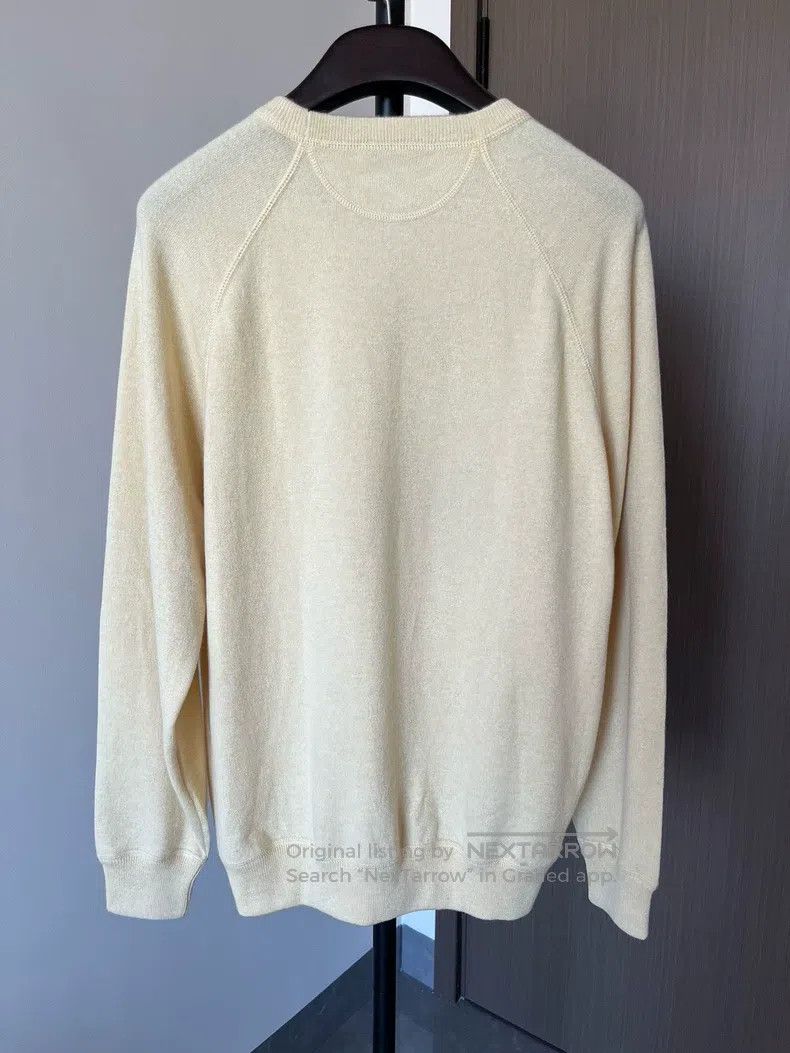 Brunello Cucinelli Brunello Cucinelli Men's light yellow cashmere sweatshirt Size US L / EU 52-54 / 3 - 3 Thumbnail