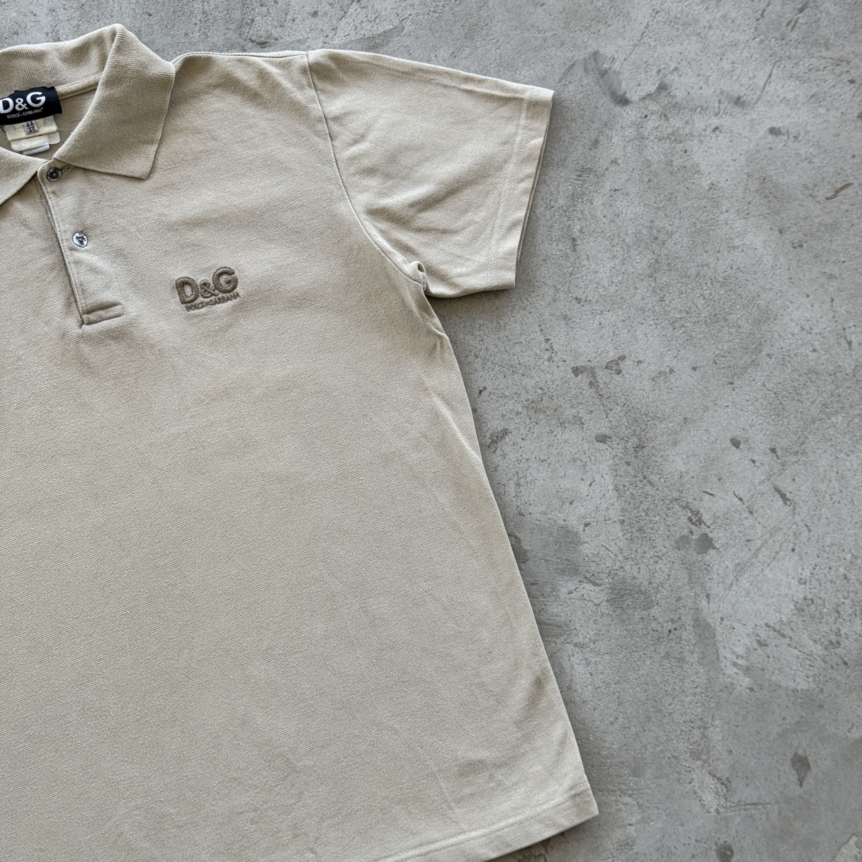 Dolce & Gabbana D&G Dolce & Gabbana Vintage Logo Polo Shirt Beige 44/46 Size US S / EU 44-46 / 1 - 2 Thumbnail