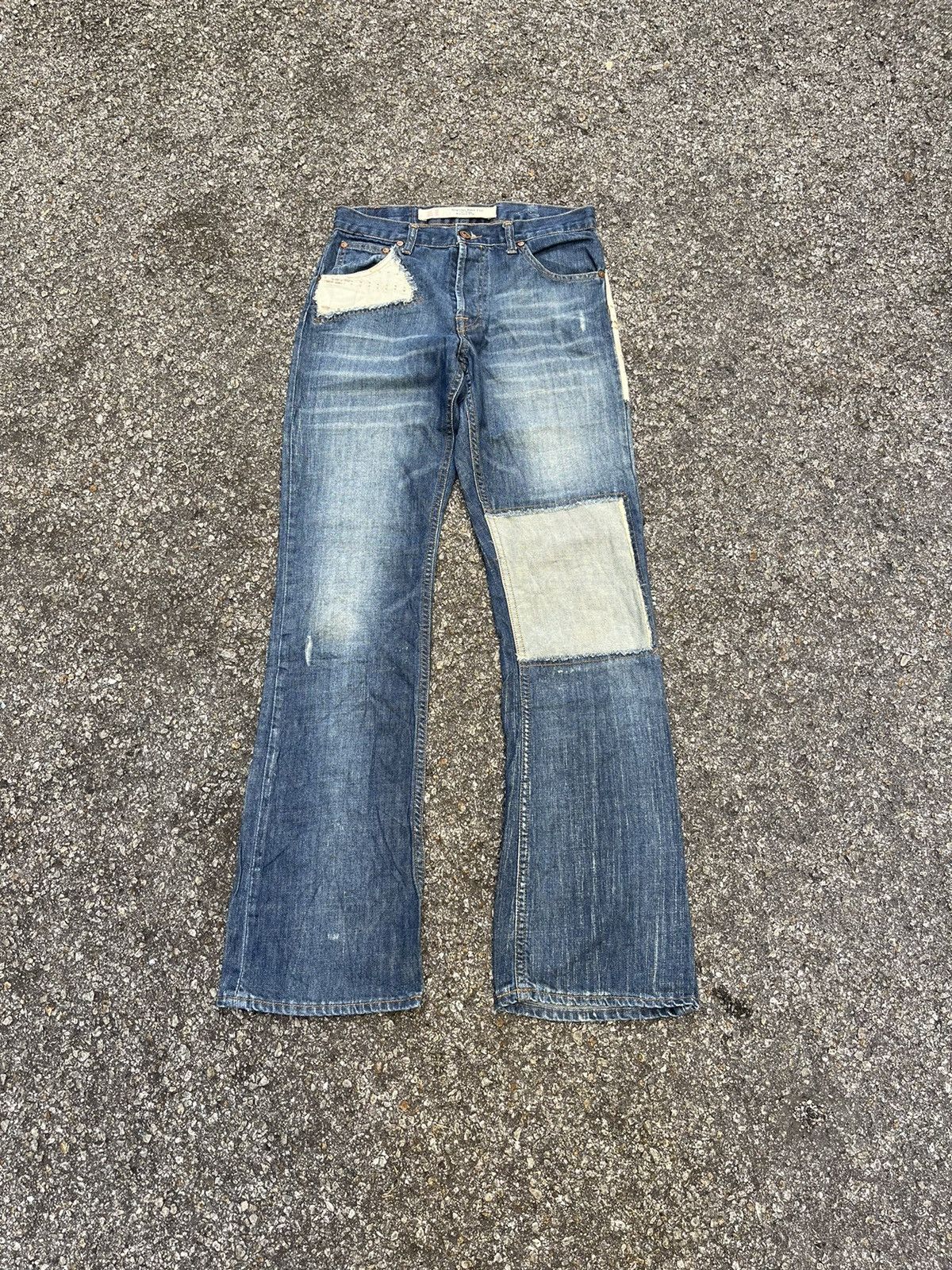 Zara Flared Zara Blue Jeans Patches Denim Boot Cut Japanese Style Size US 28 / EU 44 - 1 Thumbnail