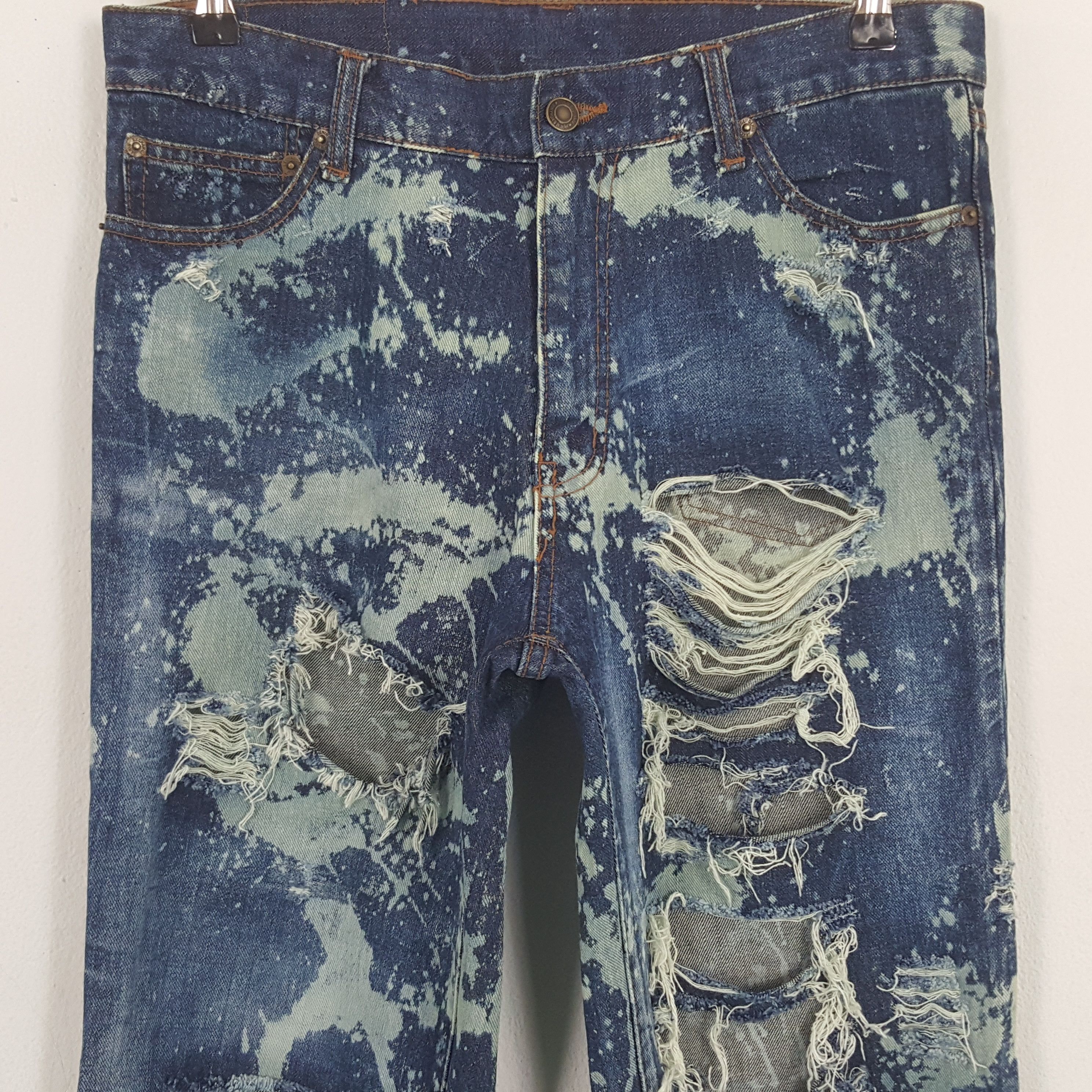 Japanese Brand × Vintage Vintage Japanese Art Acid Wash Distressed Denim Jeans Size US 32 / EU 48 - 2 Thumbnail