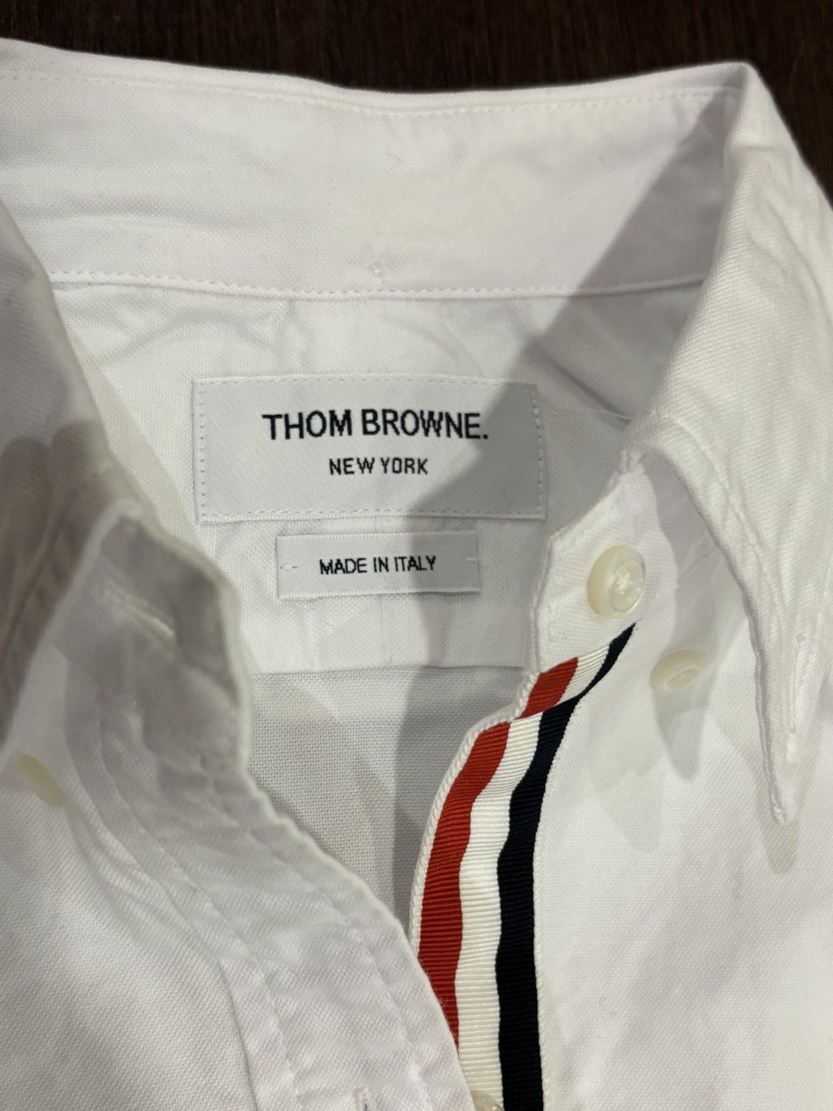 Thom Browne Thom Browne Canvas White Button Up Shirt Size US XS / EU 42 / 0 - 3 Thumbnail