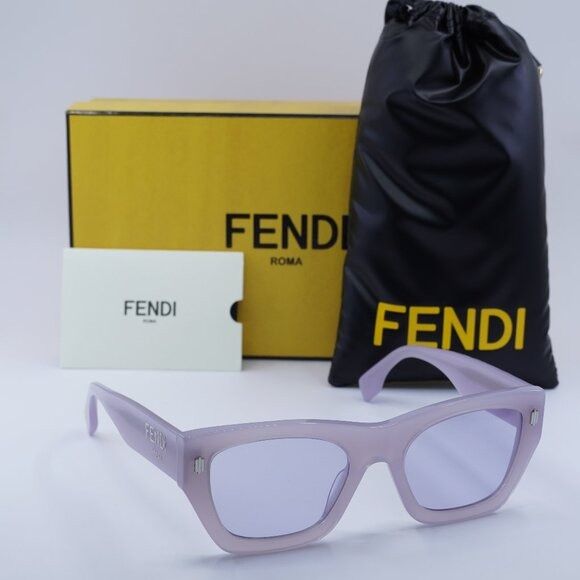 Fendi 🕶️ New Fendi FE40100I 81Y Sunglasses - Shiny Lilac Frame Size ONE SIZE - 9 Thumbnail