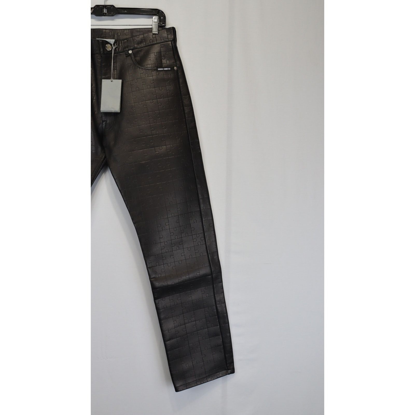 VTMNTS o1rshd1 Puzzle Leather Pants in Noir Black Size US 30 / EU 46 - 2 Thumbnail