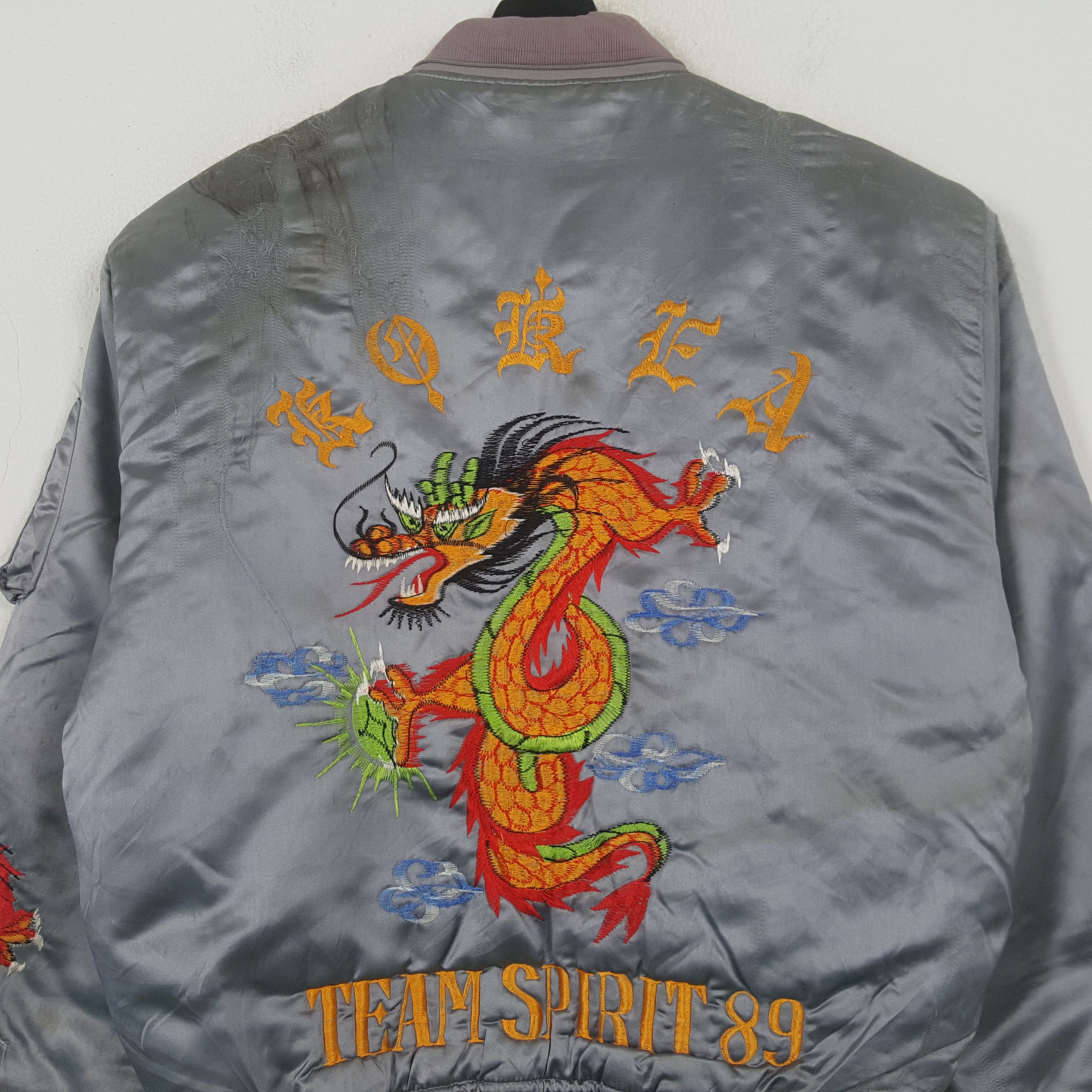 Vintage Dragon Team Spirit 89 Sukajan Jacket Japanese Style RR8 Size US L / EU 52-54 / 3 - 2 Thumbnail