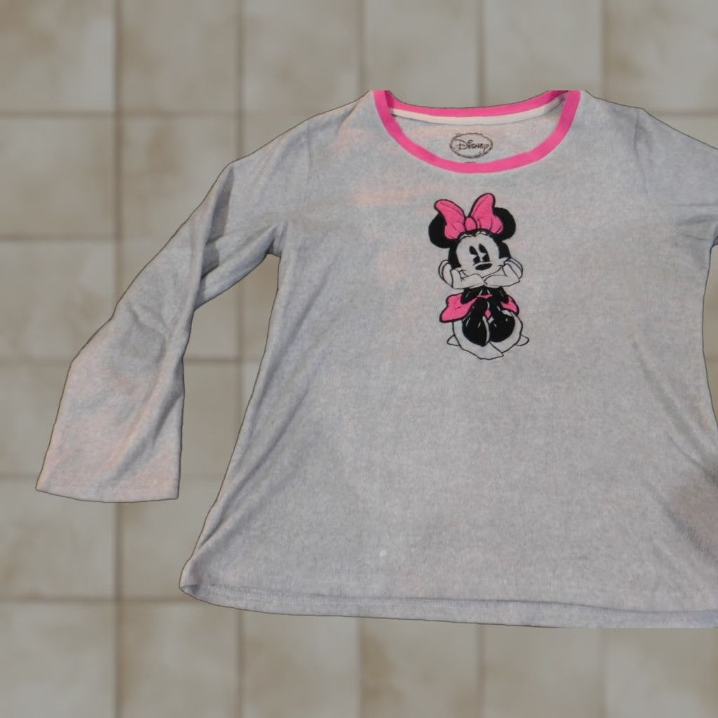 Disney Minnie Mouse Dana Scott Womens Sweater XL Gray Crew Neck Pullover Raglan Sleeve Acrylic Knit Logo Geometric Classic Vintage No Size XL / US 12-14 / IT 48-50 - 1 Thumbnail