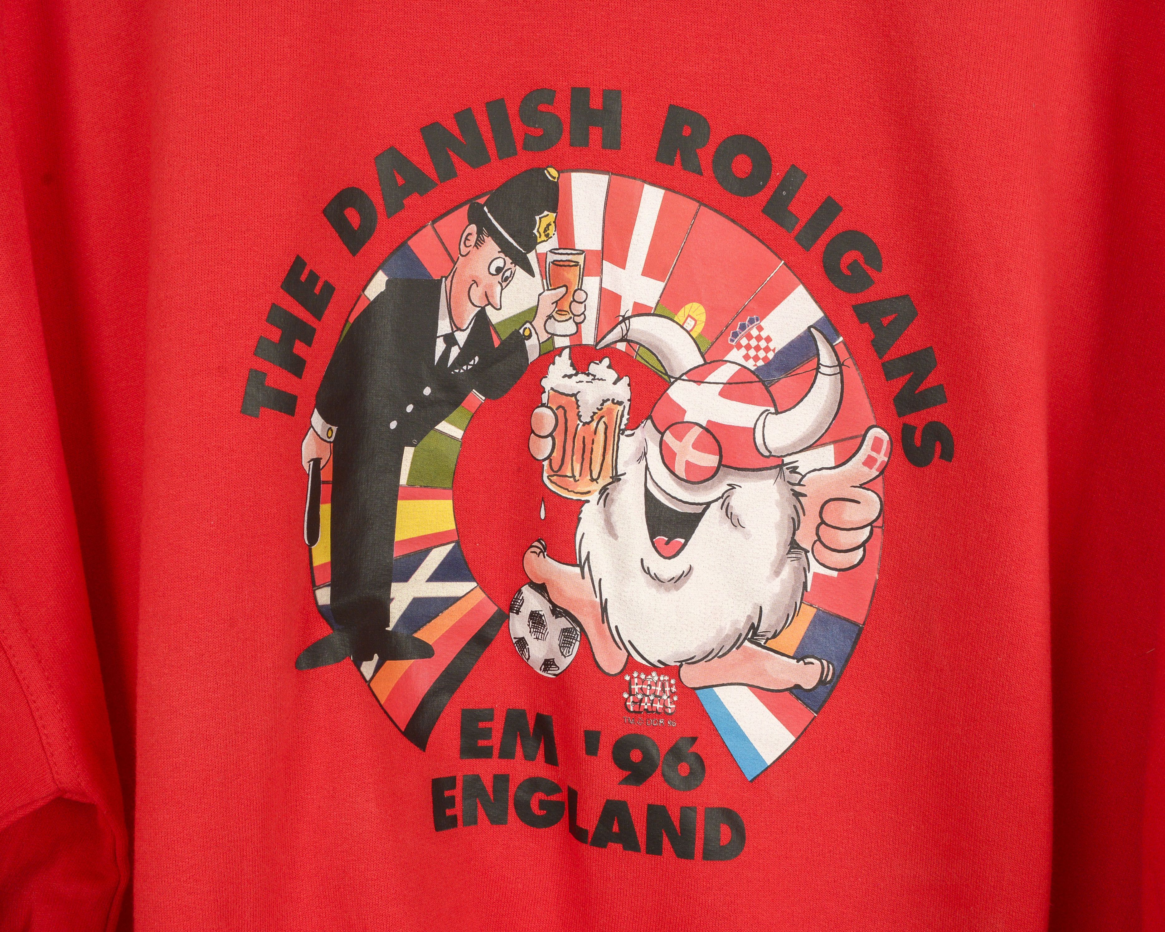 Hummel Danish Roligans '96 England Men XL Jumper Sweatshirt VTG Size US XL / EU 56 / 4 - 3 Thumbnail