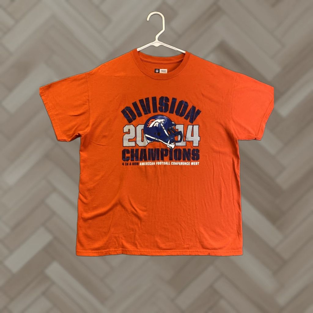 NFL Denver Broncos Shirt Mens L Orange 2014 Division Champs NFL Football - NFL Brand Mens T-Shirt, Orange, Crew Neck, Short Sleeve Size US L / EU 52-54 / 3 - 1 Thumbnail