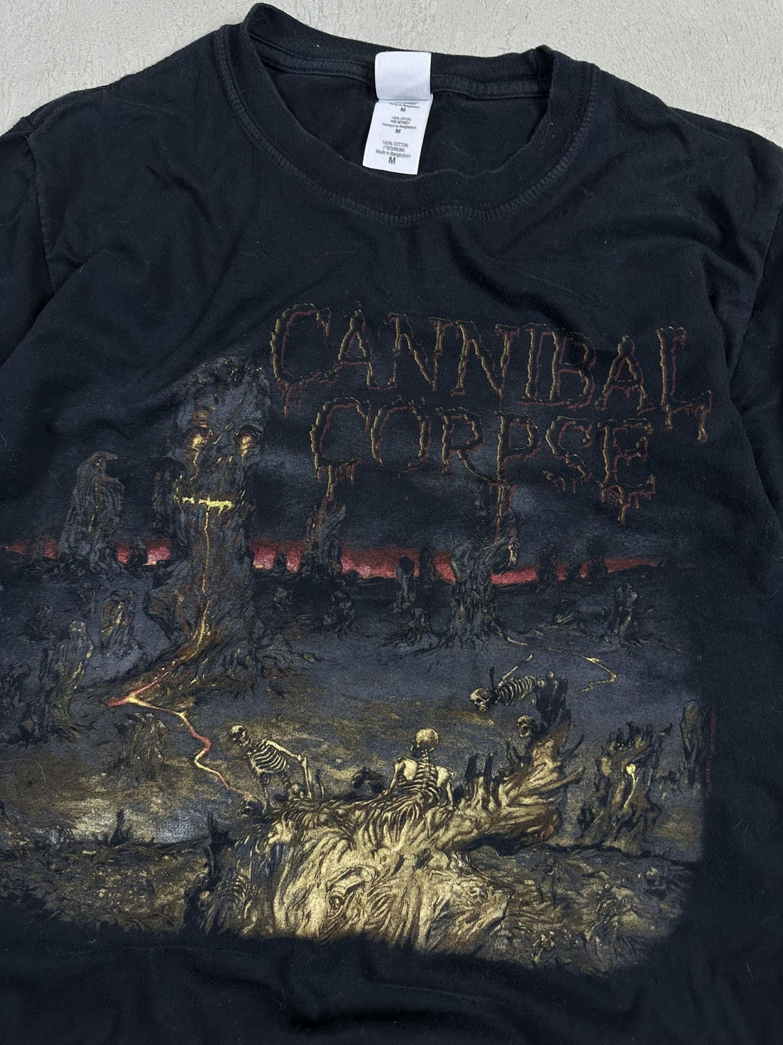 Band Tees Vintage Y2k Cannibal Corpse A Skeletal Domain Promo T-shirt Size US M / EU 48-50 / 2 - 9 Thumbnail