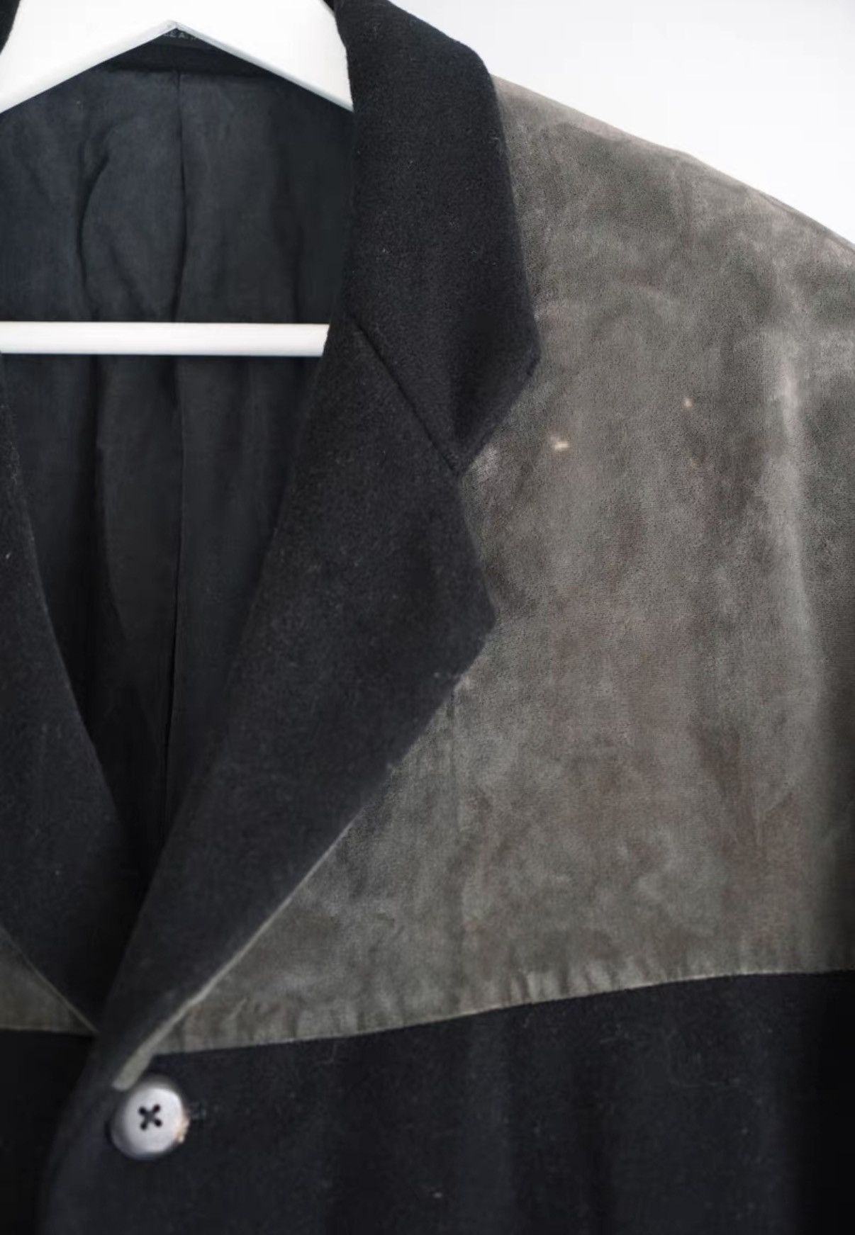 Yohji Yamamoto Yohji Yamamoto 88AW Moss Green Velvet Paneled Blazer K4 Size US M / EU 48-50 / 2 - 3 Thumbnail