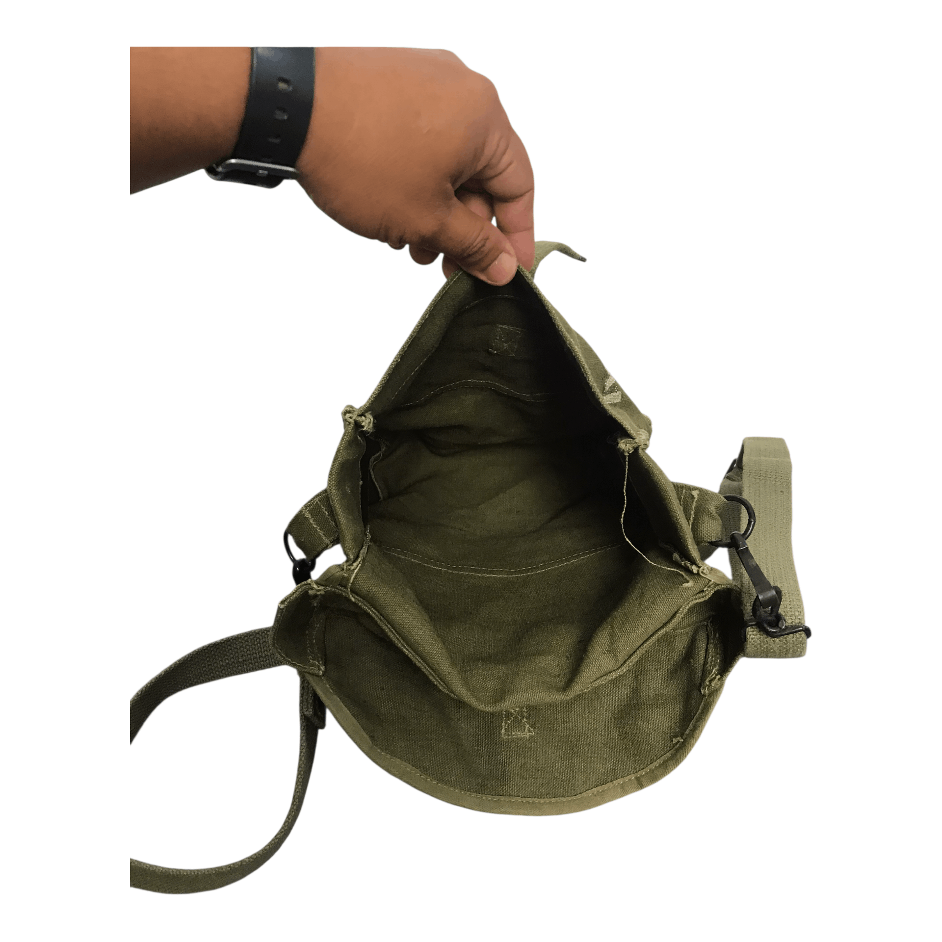 Army Of Me × Vintage Vintage Army Cotton Green Sling Bag Size ONE SIZE - 3 Thumbnail