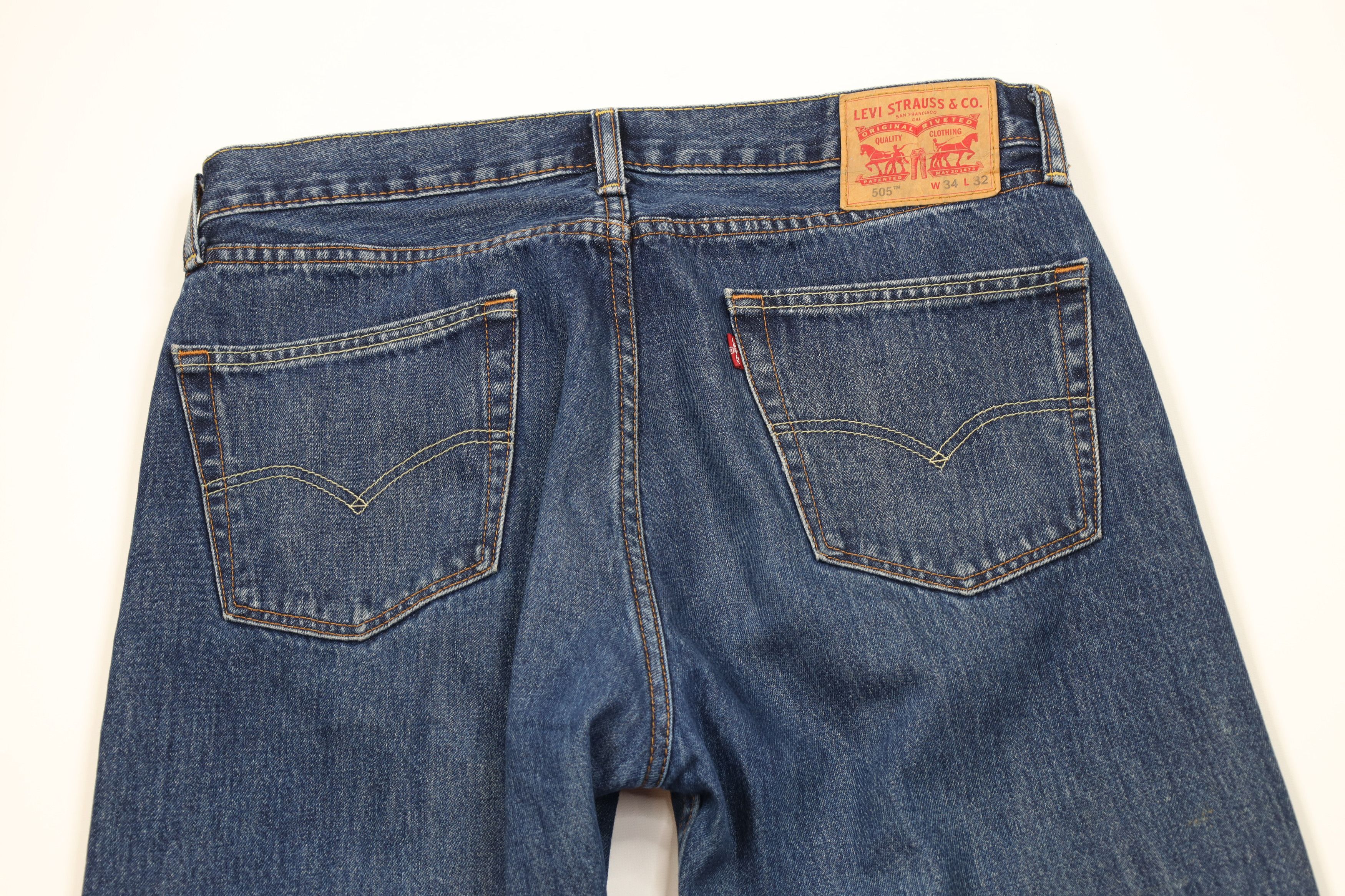 Levi's Vintage Y2K Levis 505 Regular Straight Leg Denim Jeans Blue Size US 34 / EU 50 - 9 Thumbnail