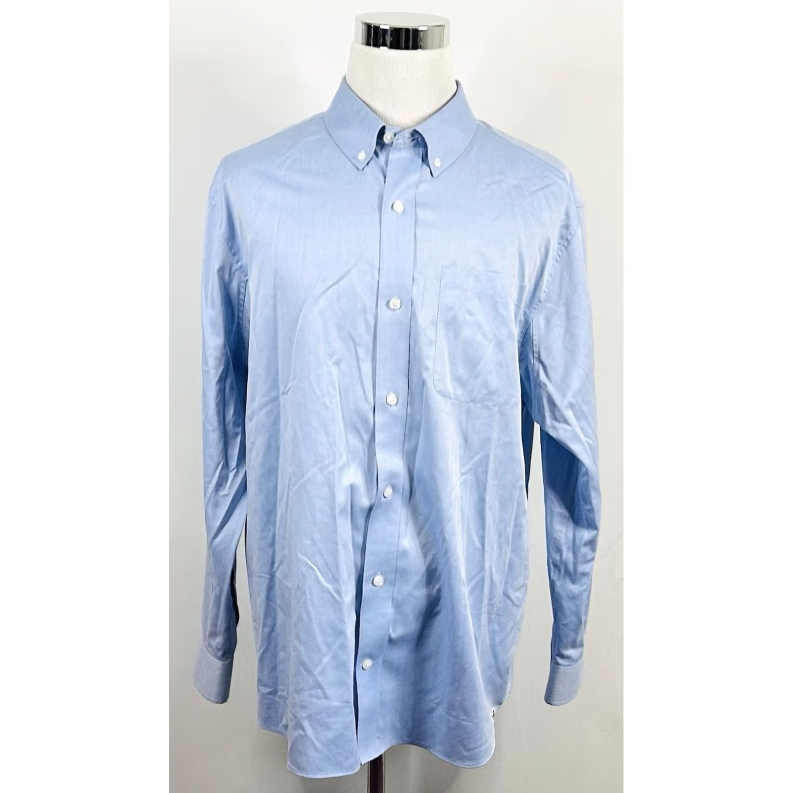 CO Duluth XL Standard Fit Wrinkle Fighter Oxford Shrit Blue 100% Cotton Shirt Button-Up Mens XL Blue Size US XL / EU 56 / 4 - 2 Thumbnail