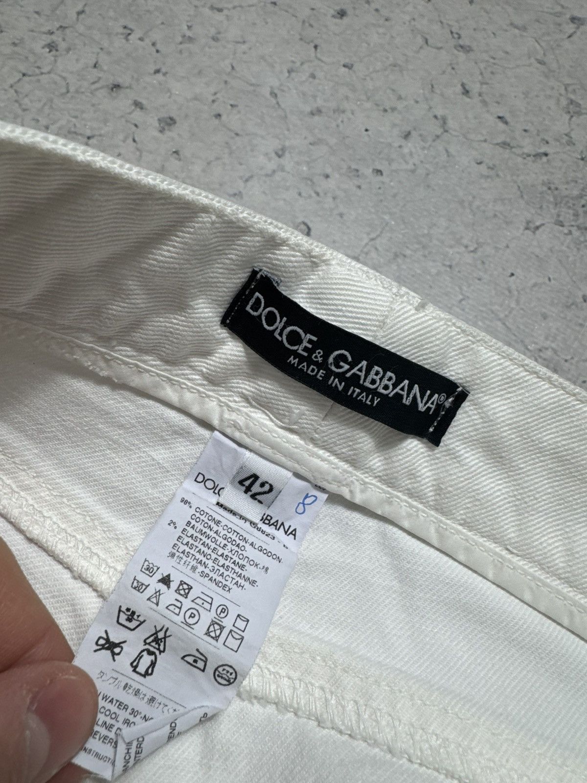 Dolce & Gabbana Dolce & Gabbana DG Luxury White Denim Jeans Size 42 Size 28" / US 6 / IT 42 - 7 Thumbnail