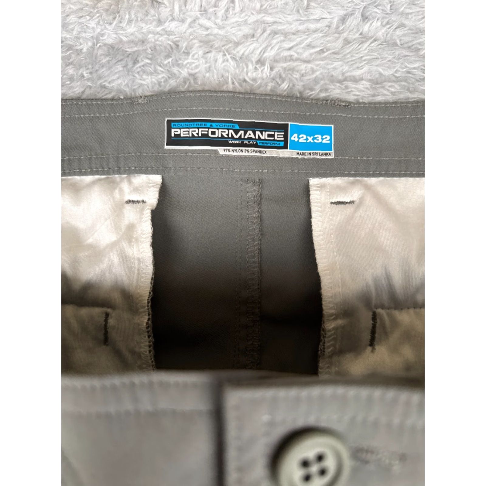 Vintage Cargo Pants Men 42 Gray Nylon Straight Leg Activewear Golf Hiking 42x32 Size US 42 / EU 58 - 6 Thumbnail