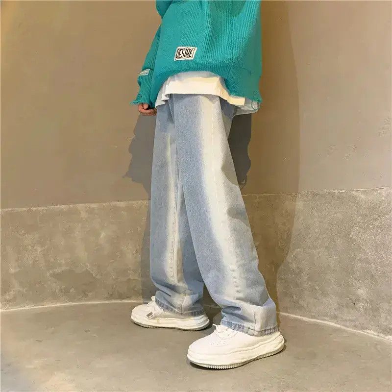 Japanese Brand Retro loose straight leg wide leg jeans Size US 32 / EU 48 - 2 Thumbnail