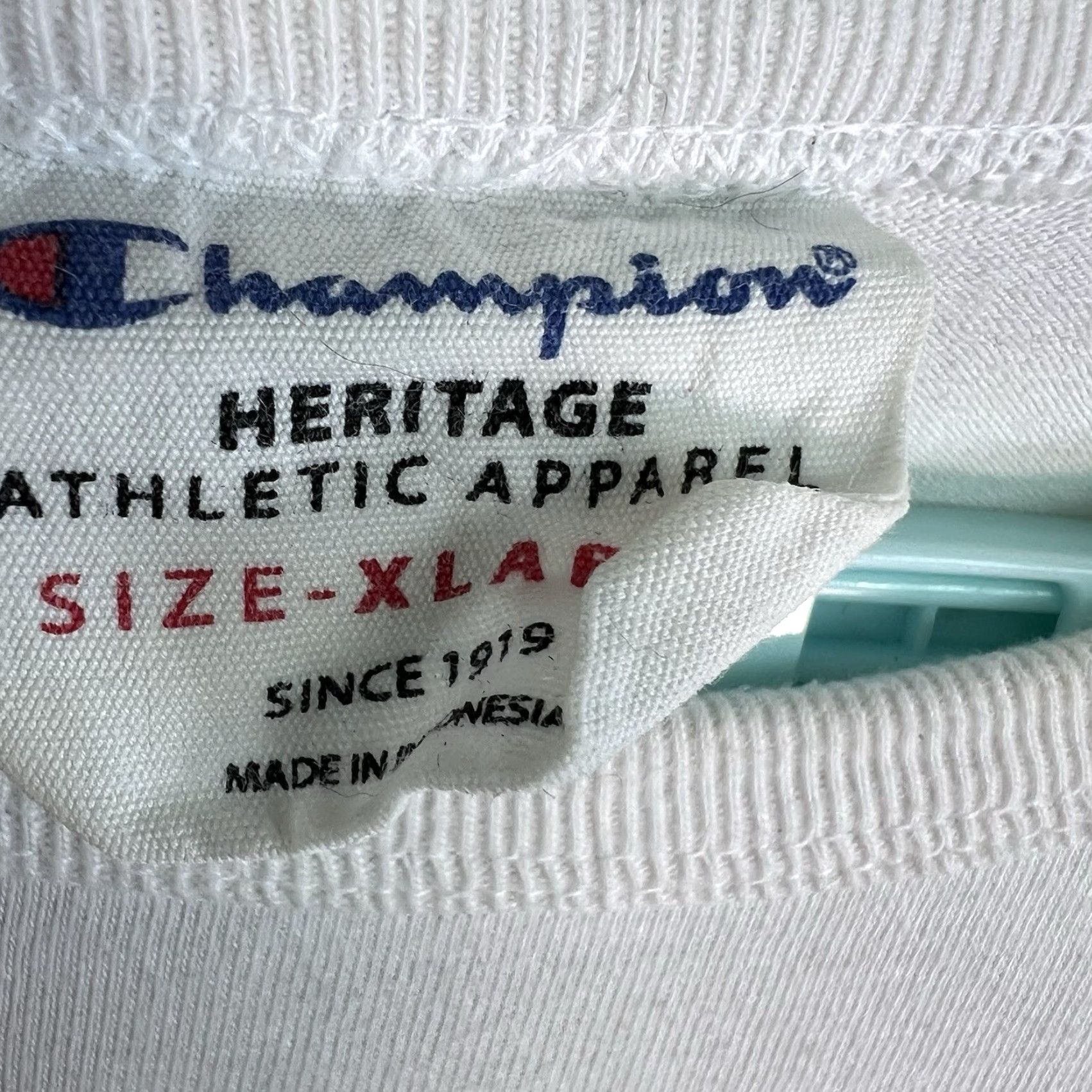 Champion VINTAGE Champion Long Sleeve Crew Neck Shirt Mens XL White Cotton Logo All Seasons Size US XL / EU 56 / 4 - 6 Thumbnail