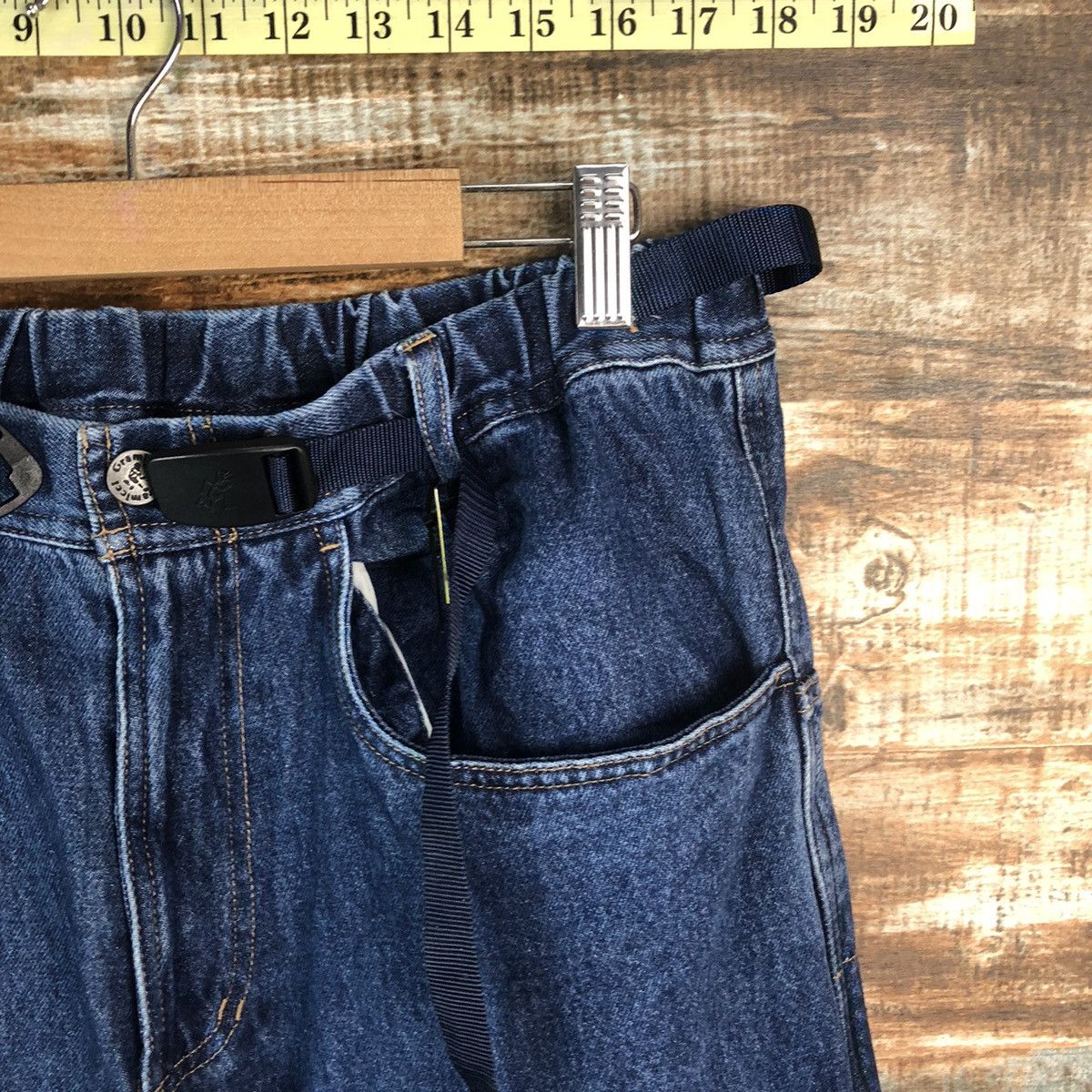 Gramicci Gramicci Blue Denim utility jeans cargo Pants #A2096 Size US 31 - 8 Thumbnail