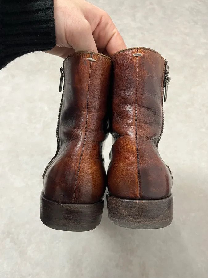 Maison Margiela Maison Margiela Brown Eroded Leather Boots Size US 9.5 / EU 42-43 - 8 Thumbnail