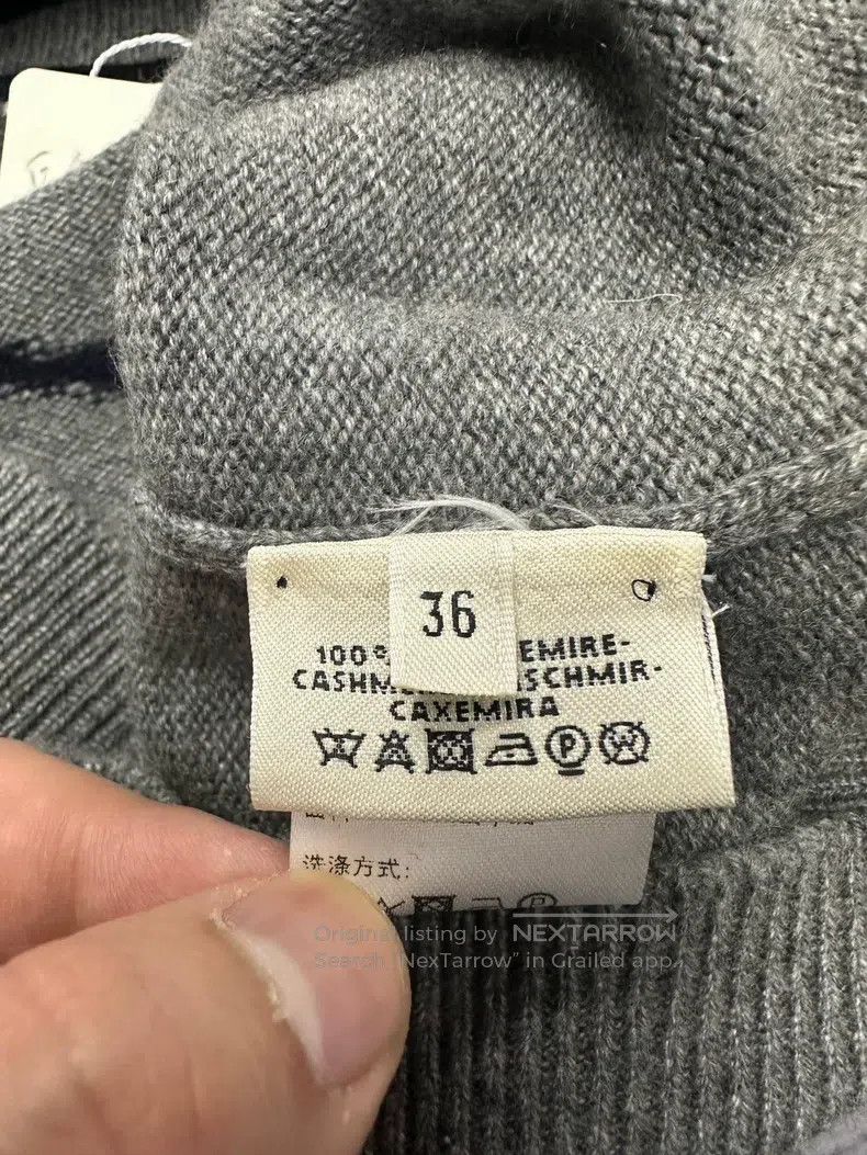 Hermes Hermes Gray Cashmere Knit Top Size XS / US 0-2 / IT 36-38 - 5 Thumbnail