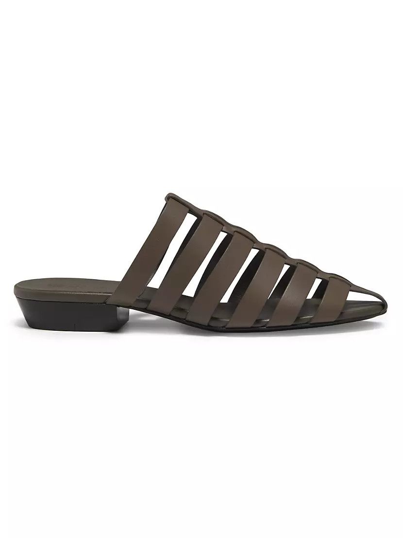 Loro Piana o1srvl11e0225 Kaede Leather Sandals in Brown Size US 6 / IT 36 - 1 Thumbnail