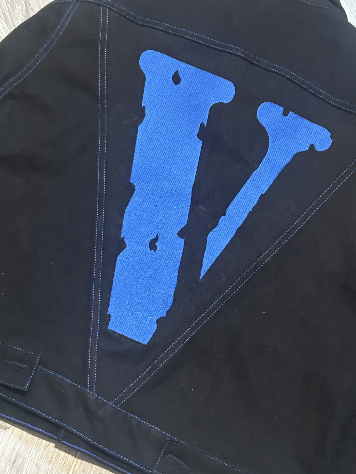 Vlone Rare Vlone Friends Denim Jacket – Black / Blue – Size Large Size US L / EU 52-54 / 3 - 7 Thumbnail