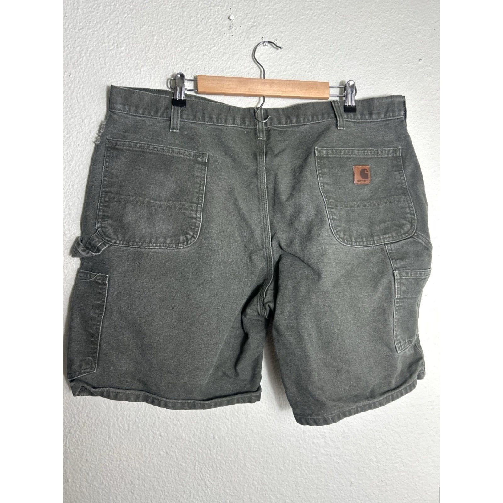 Carhartt VINTAGE Carhartt Canvas Carpenter Shorts Mens 40 Green Y2K 2006 B25 Thrashed Size US 40 / EU 56 - 7 Thumbnail