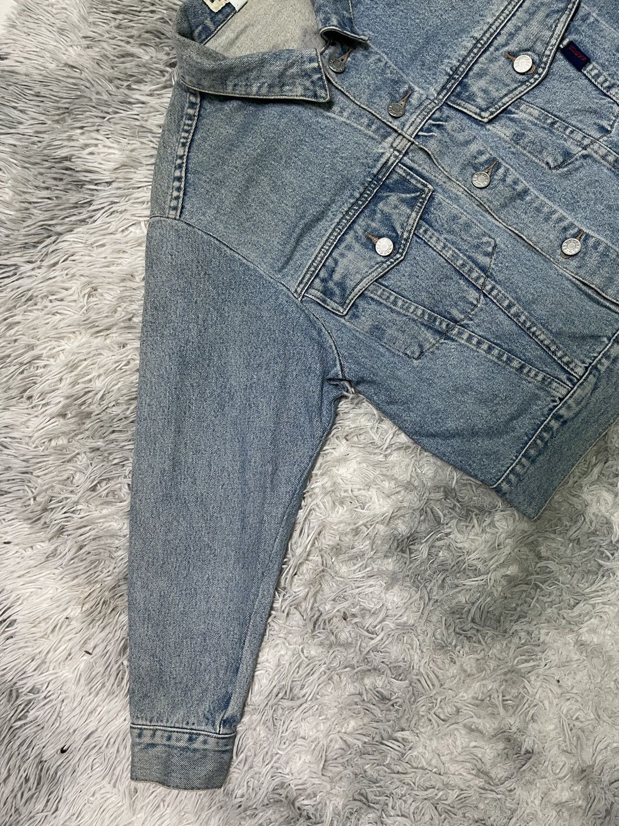 Guess 90s GUESS DENIM TRUCKER JACKET RARE DESIGN Size S / US 4 / IT 40 - 4 Thumbnail