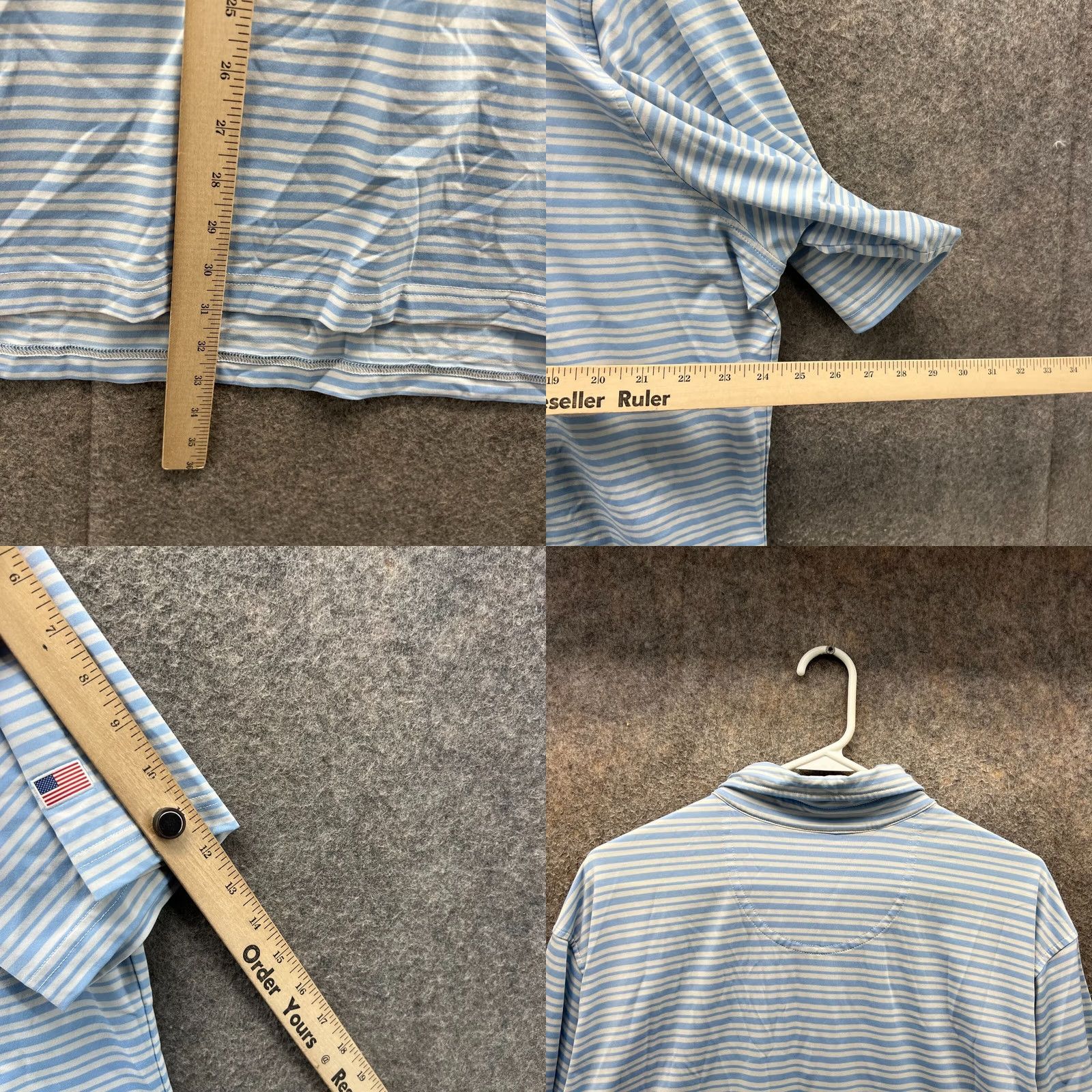 Vintage Fairway & Greene Polo Shirt Mens XL Blue Stripes USA Golf Golfer Club Course Shirt Size US XL / EU 56 / 4 - 8 Thumbnail