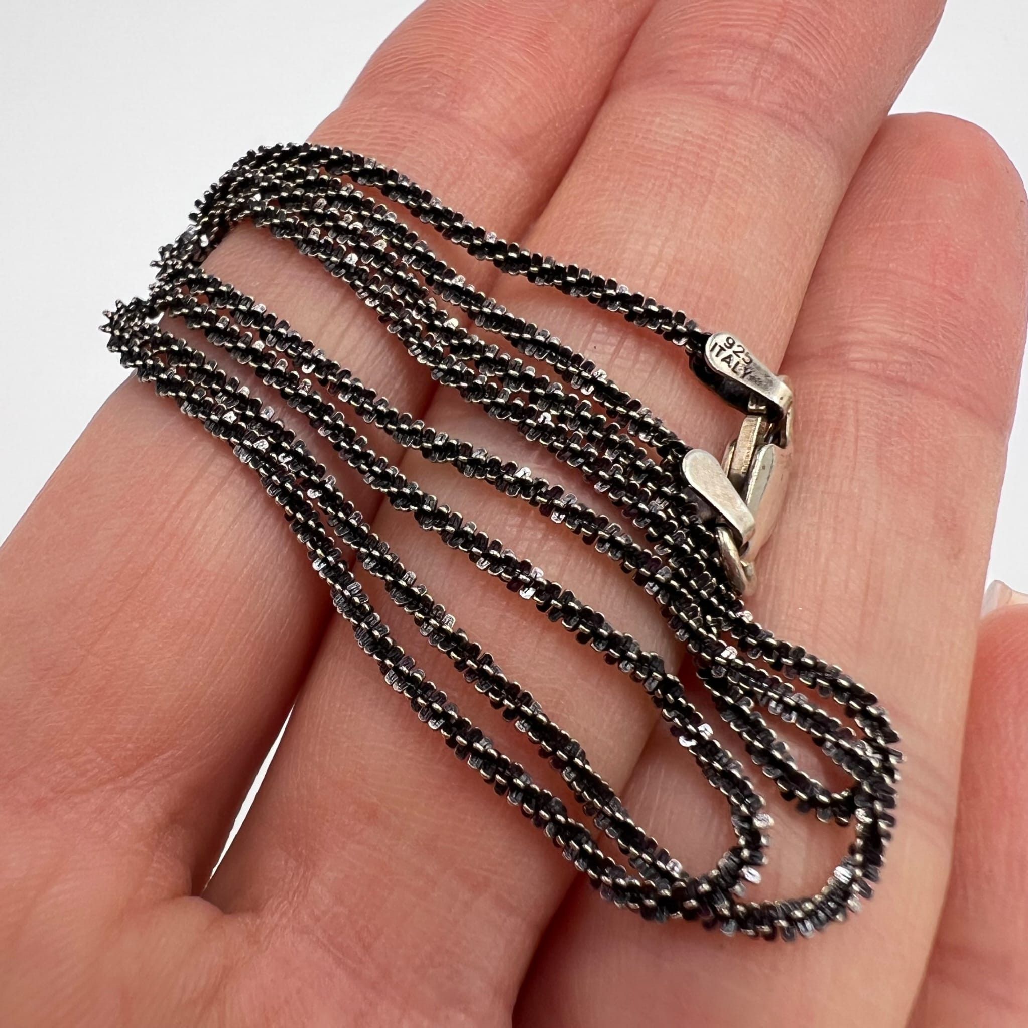Vintage Italian 925 Sterling Silver Necklace Chian 3.4g