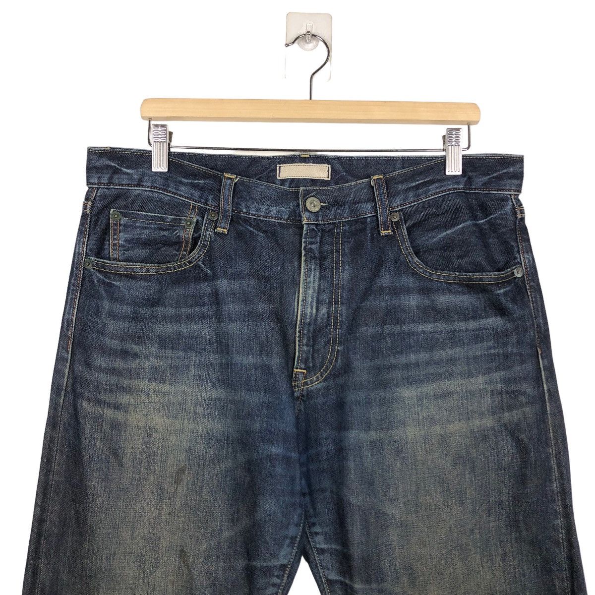 Japanese Brand 🔥90’s Selvedges Denim Jeans Uniqlo Japan Regular Straight Size US 36 / EU 52 - 3 Thumbnail