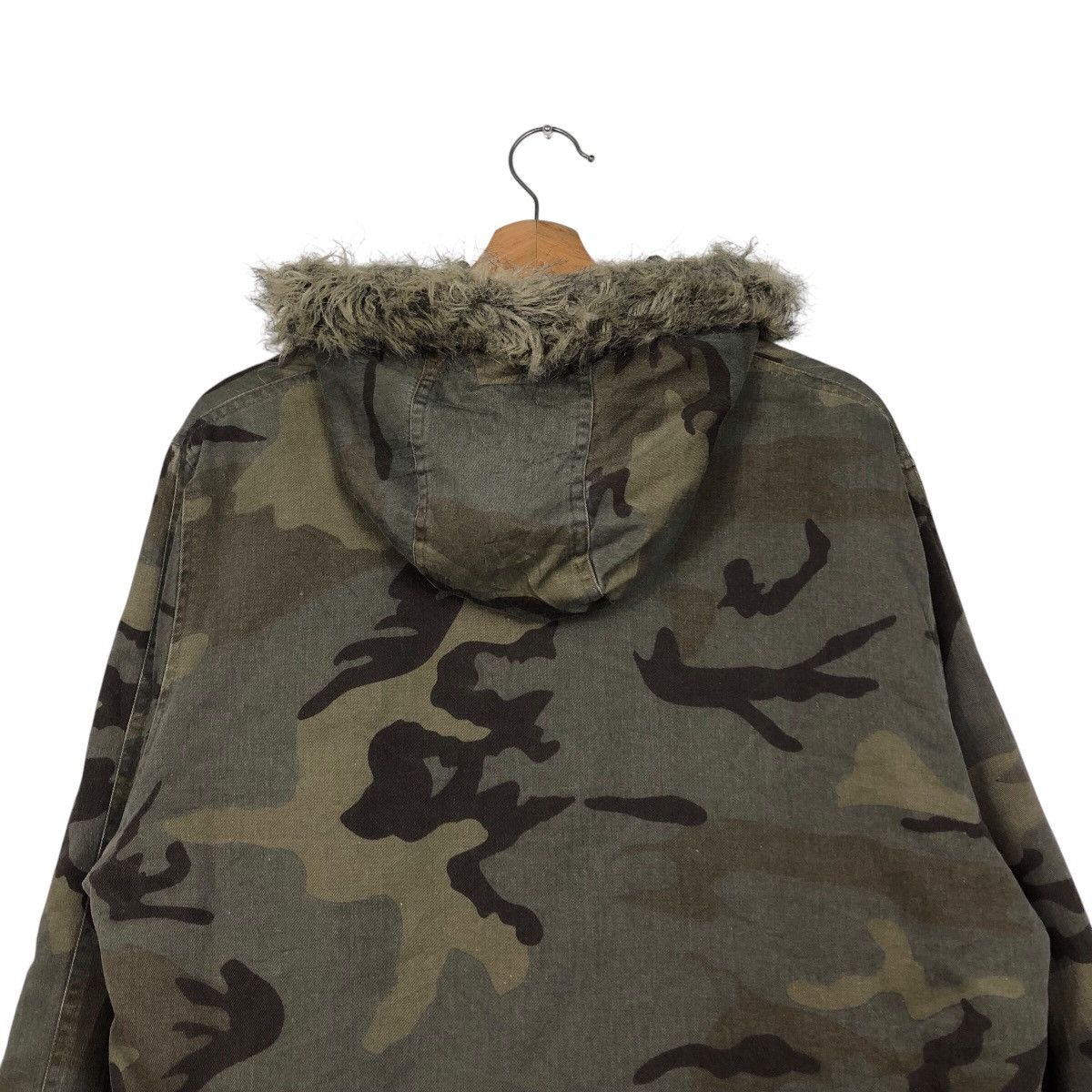 Japanese Brand 📌Vintage Bomber Jacket Camouflage Fur Hoodie Jinnee Size US L / EU 52-54 / 3 - 10 Thumbnail