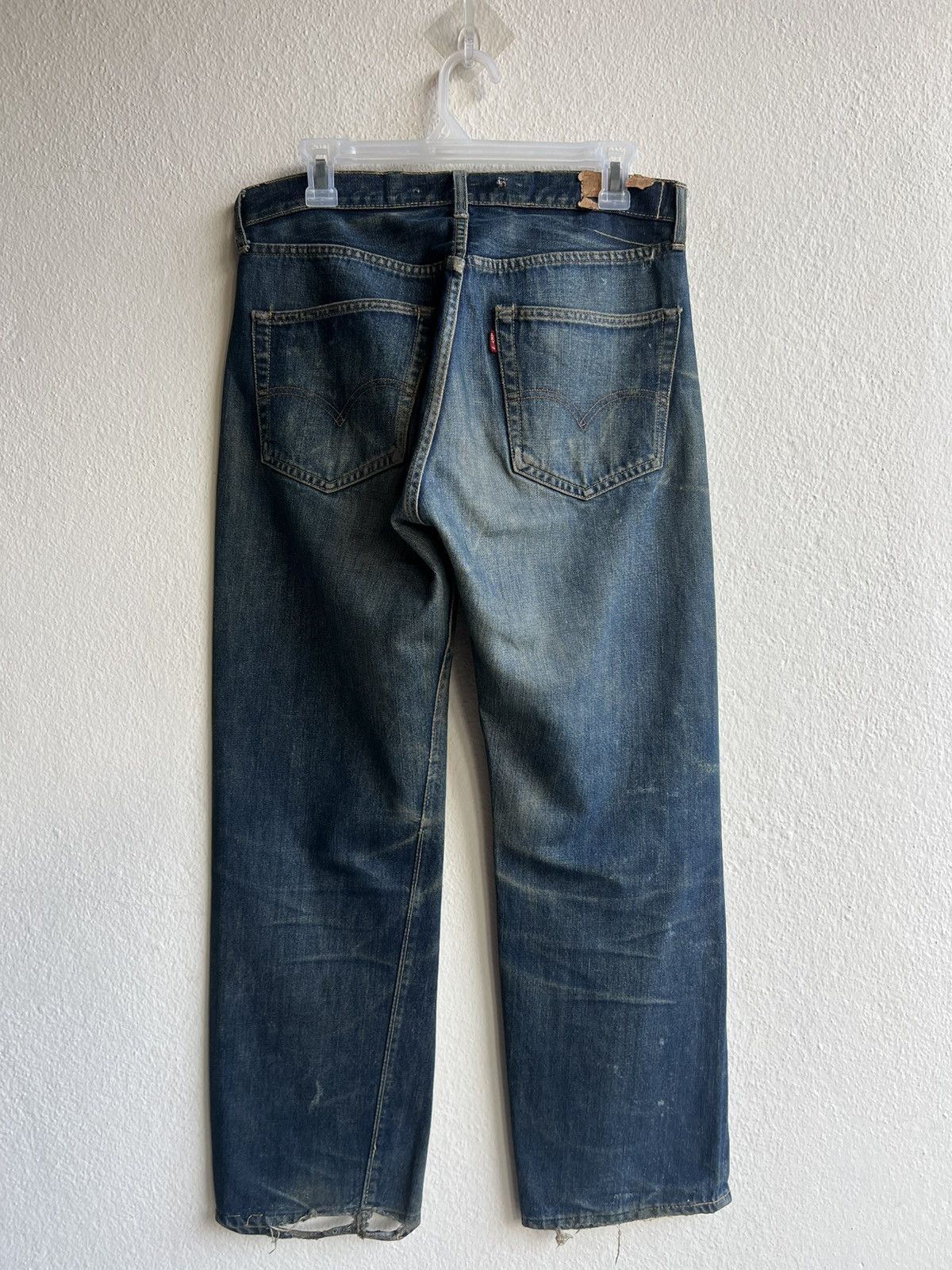 Levi's 60s 70s Levi’s 501 Big E Rust Dirty Mud Denim Selvedge Jeans Size US 32 / EU 48 - 2 Thumbnail
