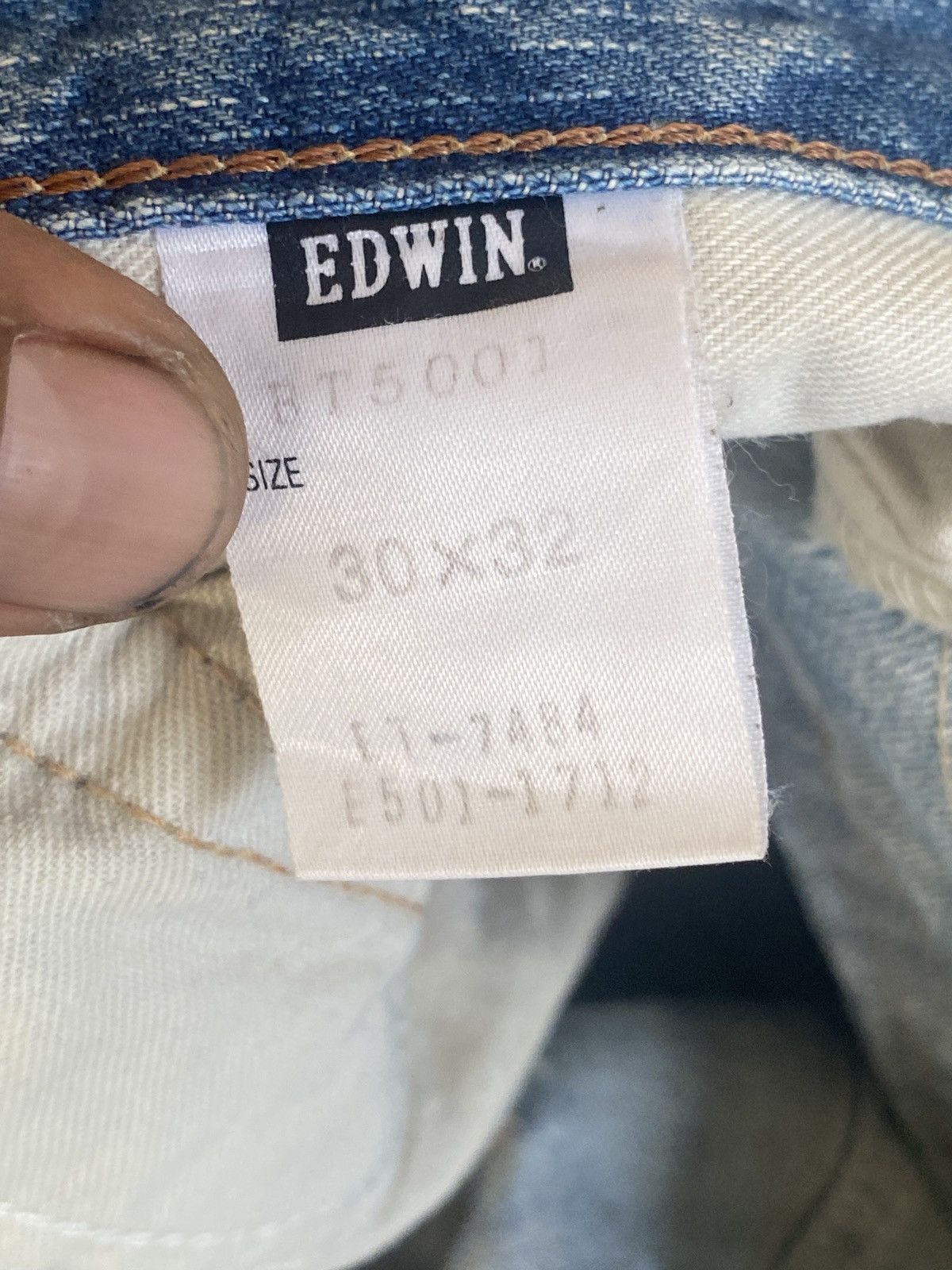Edwin × PPFM Vintage edwin 503 blue trip straight cut denim Size US 30 / EU 46 - 12 Thumbnail