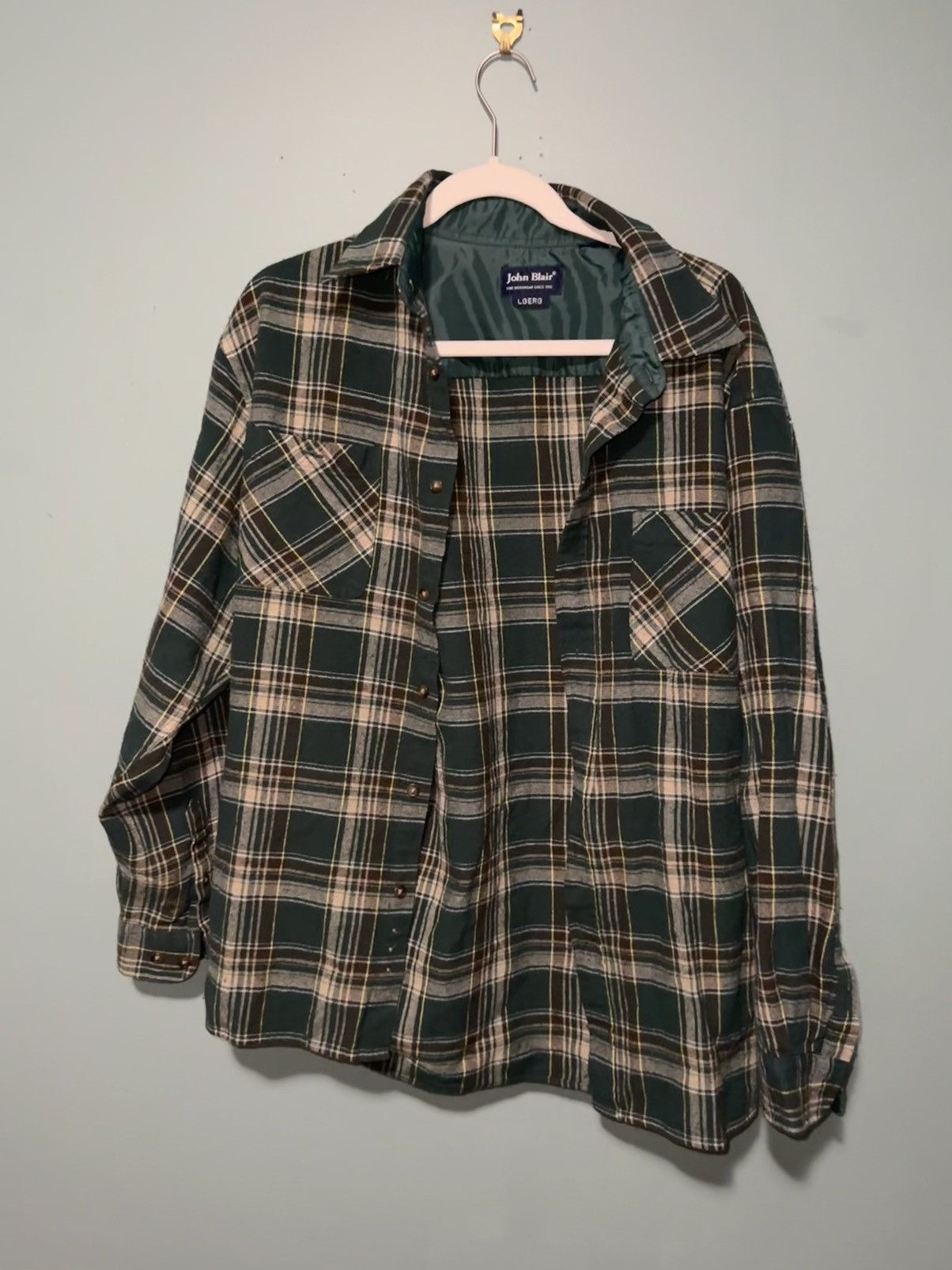 John Blair John Blair Green Plaid Flannel | Grailed