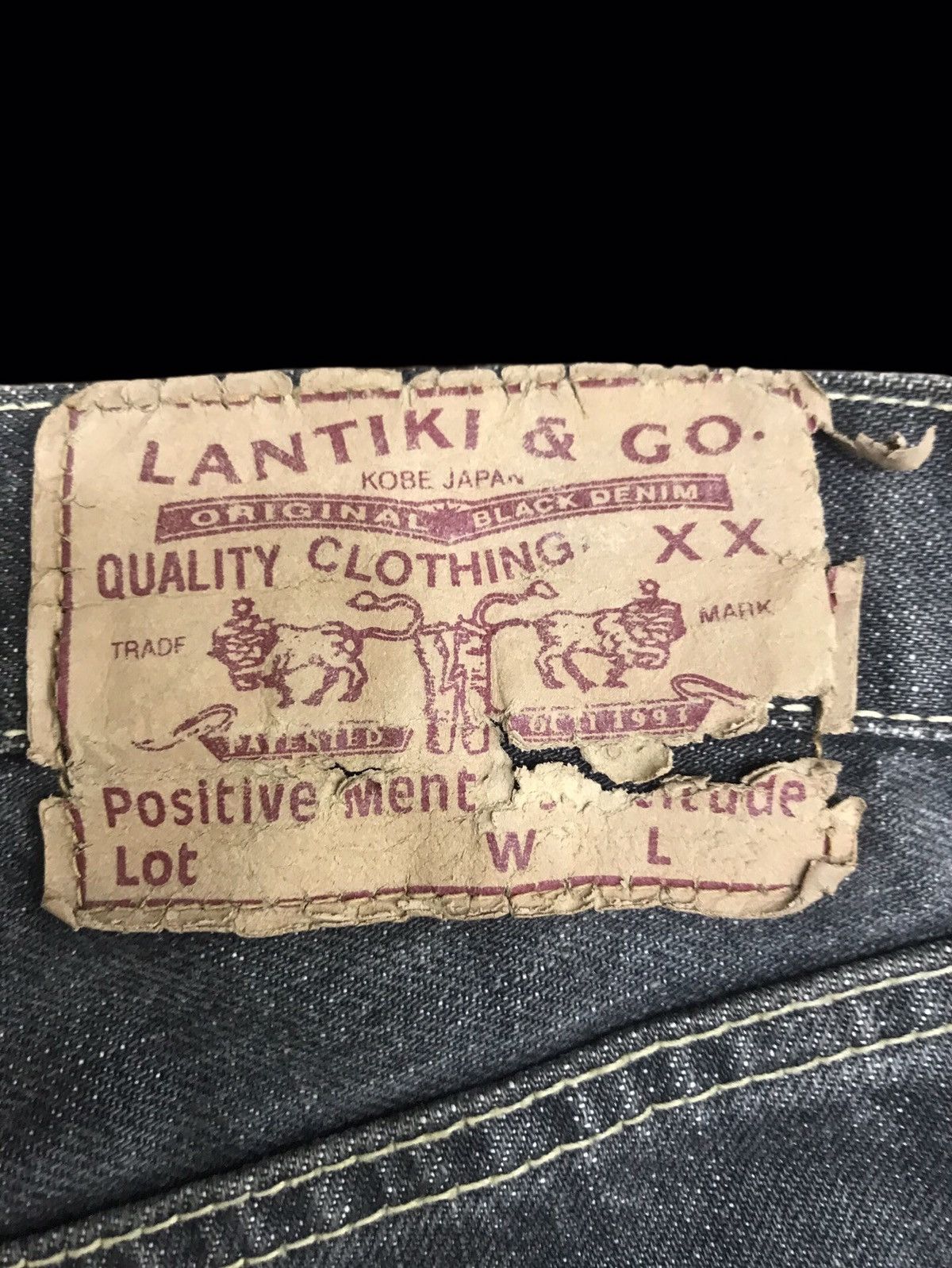Japanese Brand 💥DENIM💥LANTIKI JAPAN SELVEDGE BIKER JEANS F41 Size US 31 - 16 Thumbnail
