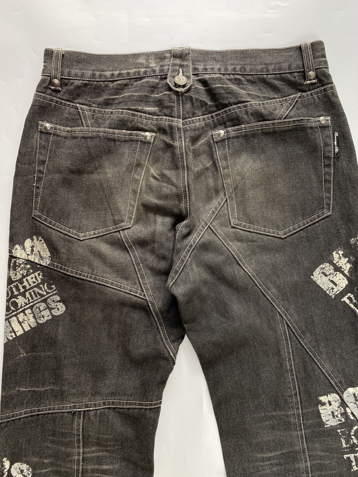 Japanese Brand Bernings sho spell out printed pant studded Size US 29 - 12 Thumbnail