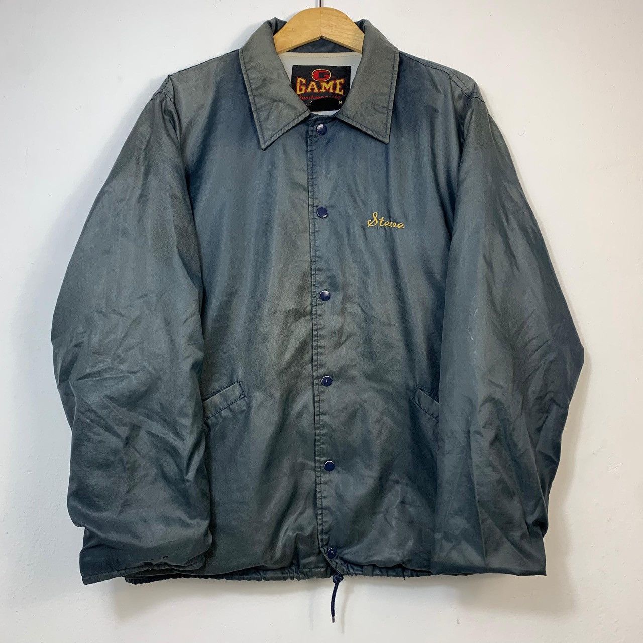 The Game Argonne Marine Park Post 107 VFW Vintage Nylon Coach Jacket Size US L / EU 52-54 / 3 - 2 Thumbnail