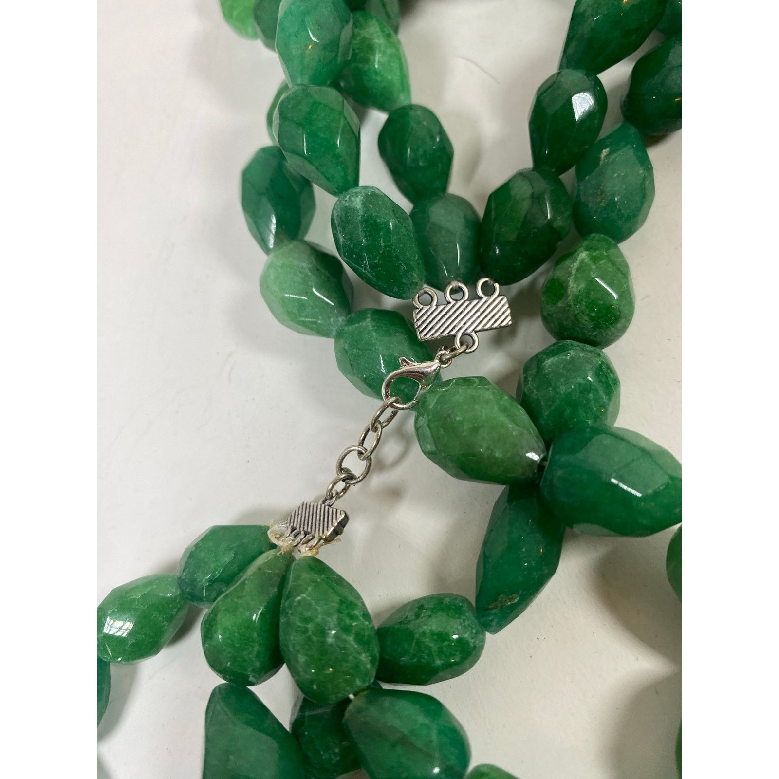 Other Green Jadeite Bead Necklace Round Beads Jewelry Size ONE SIZE - 2 Thumbnail