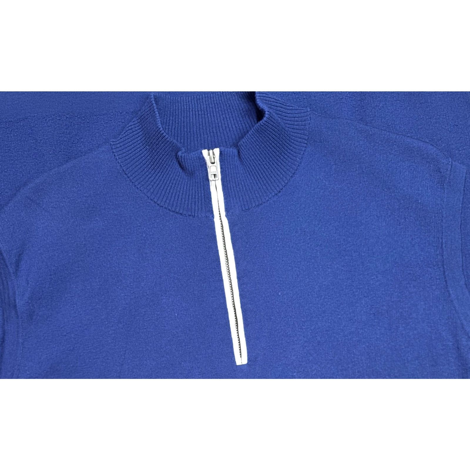 Peter Millar Peter Millar Blue Sweater Vest Men XL Merino Wool 1/4 Zip Sleeveless V-Neck Casual Golf Winter Fall All Seasons - Mens Size US XL / EU 56 / 4 - 3 Thumbnail