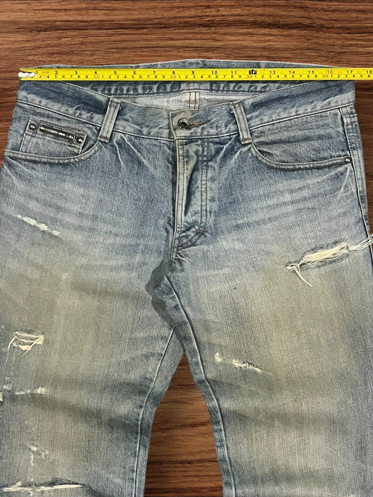 5351 POUR LES HOMMES ⚡️Flare⚡️5351 Pour Les Hommes Distressed Clawmark Flare Jeans Size US 34 / EU 50 - 21 Thumbnail