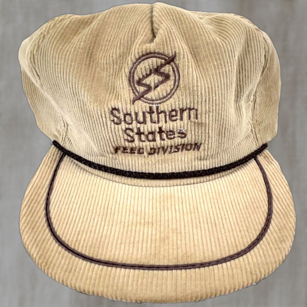 Vintage VINTAGE Southern States Trucker Hat Cap Brown Corduroy Rope 80s USA Snap Back FF Size ONE SIZE - 1 Thumbnail