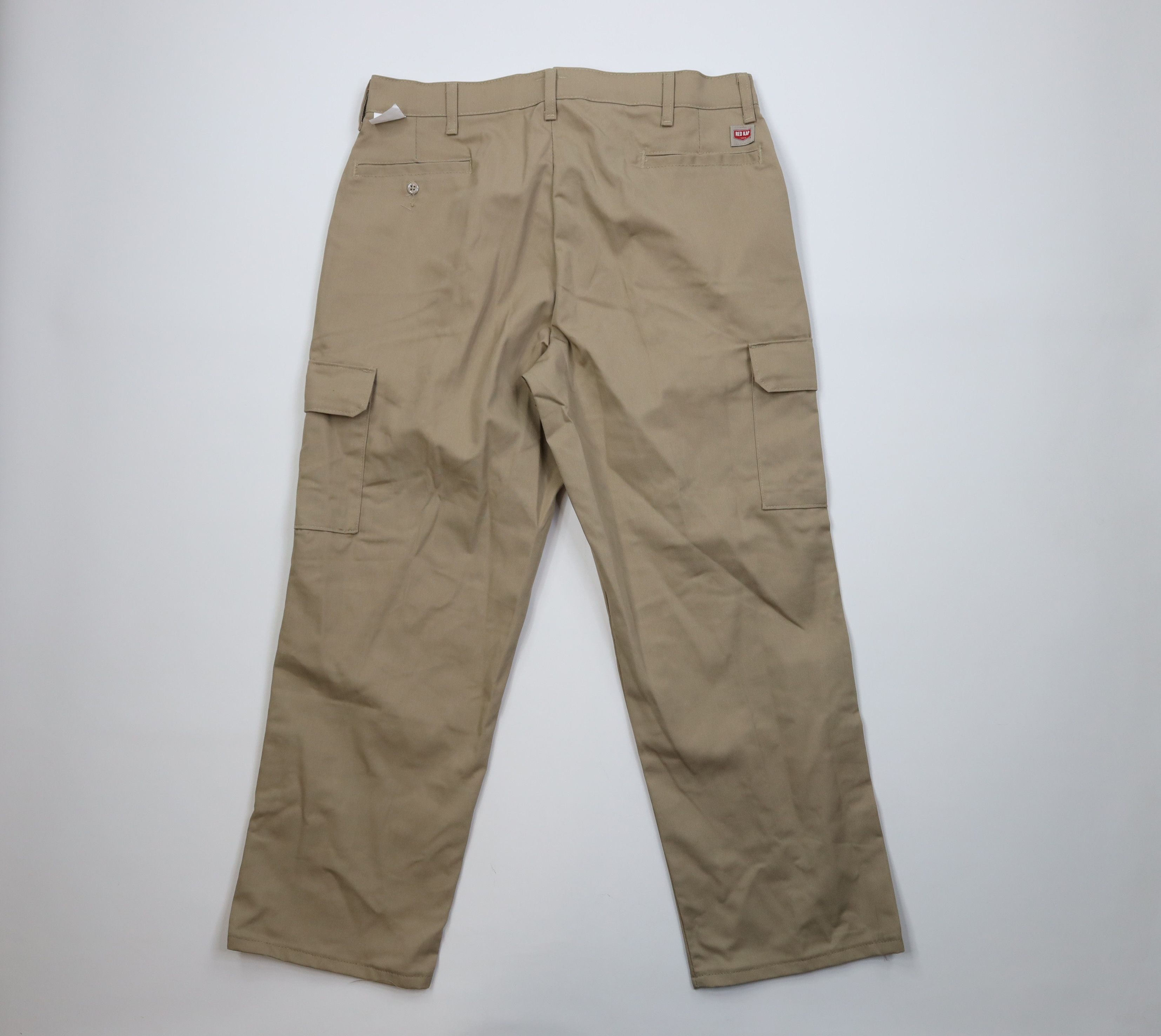 Vintage Deadstock Vintage 90s Streetwear Wide Leg Cargo Pants Beige Size US 38 / EU 54 - 9 Thumbnail