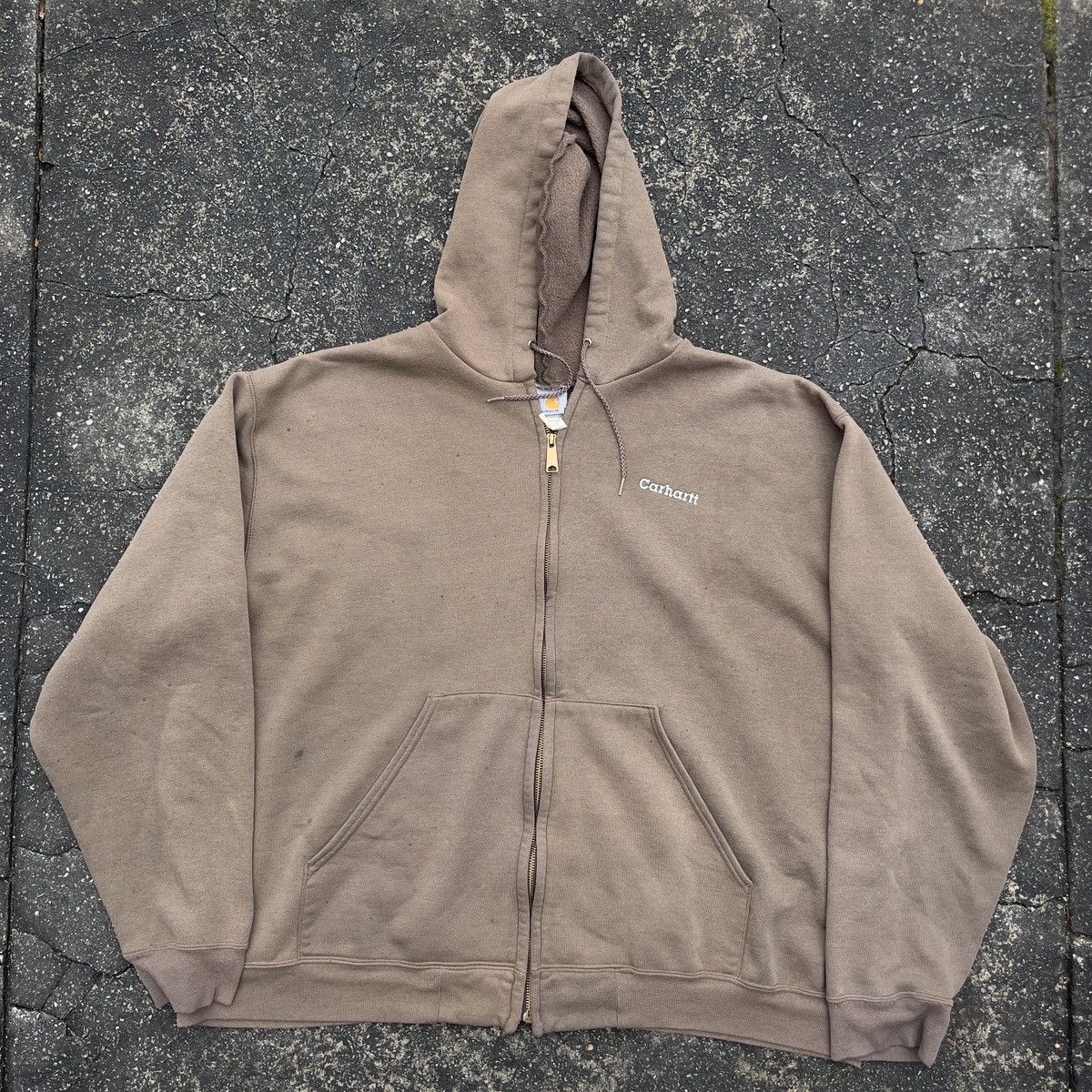 Vintage buy 90’s Carhartt Brown Full Zip Up Hoodie