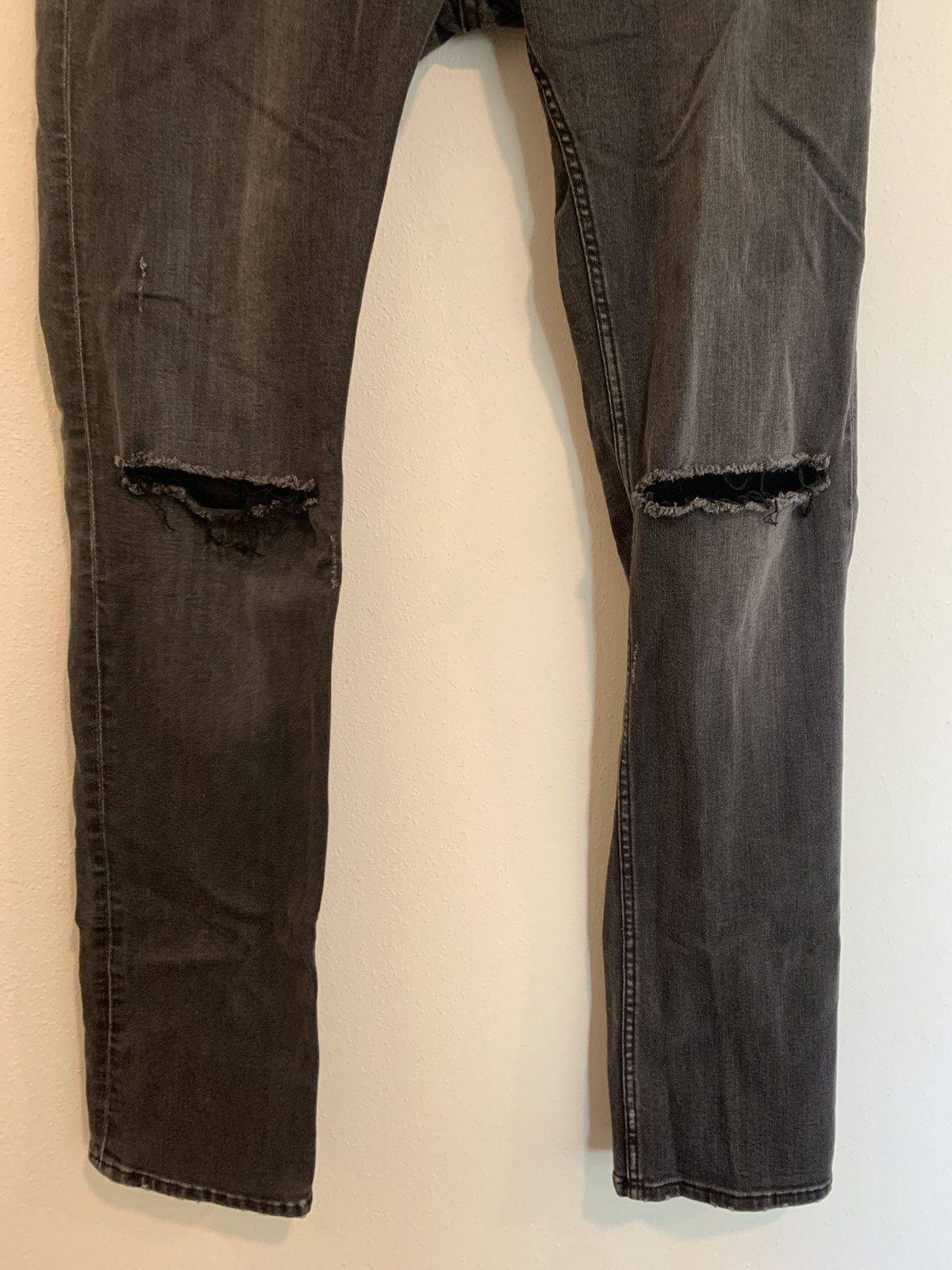 Vintage faded distressed skinny jeans Size US 34 / EU 50 - 2 Thumbnail