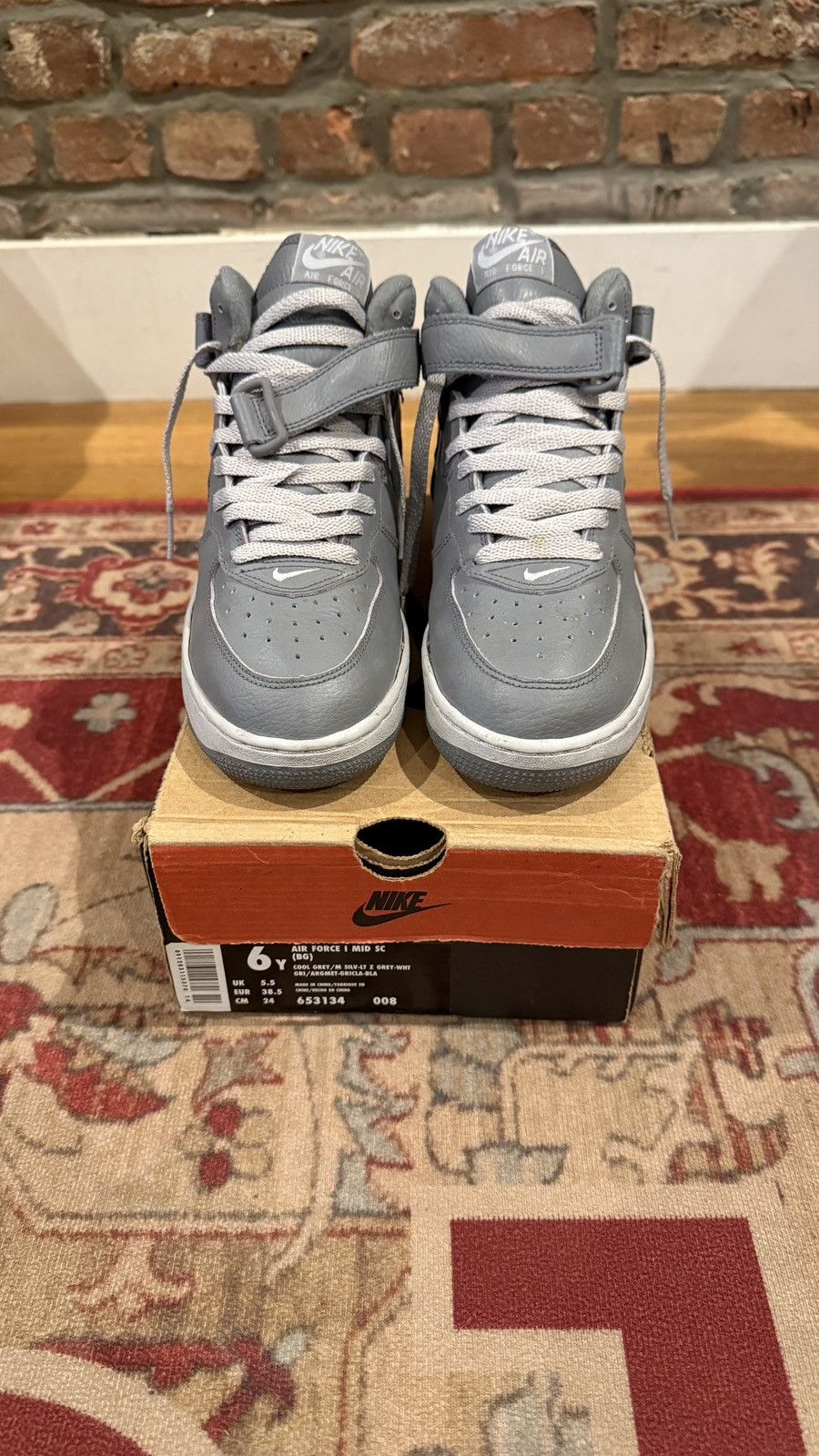 Nike Air Force 1 Mid SC BG “Jewel Cool Grey” OG Size 6 vintage Size US 6 / EU 39 - 1 Thumbnail