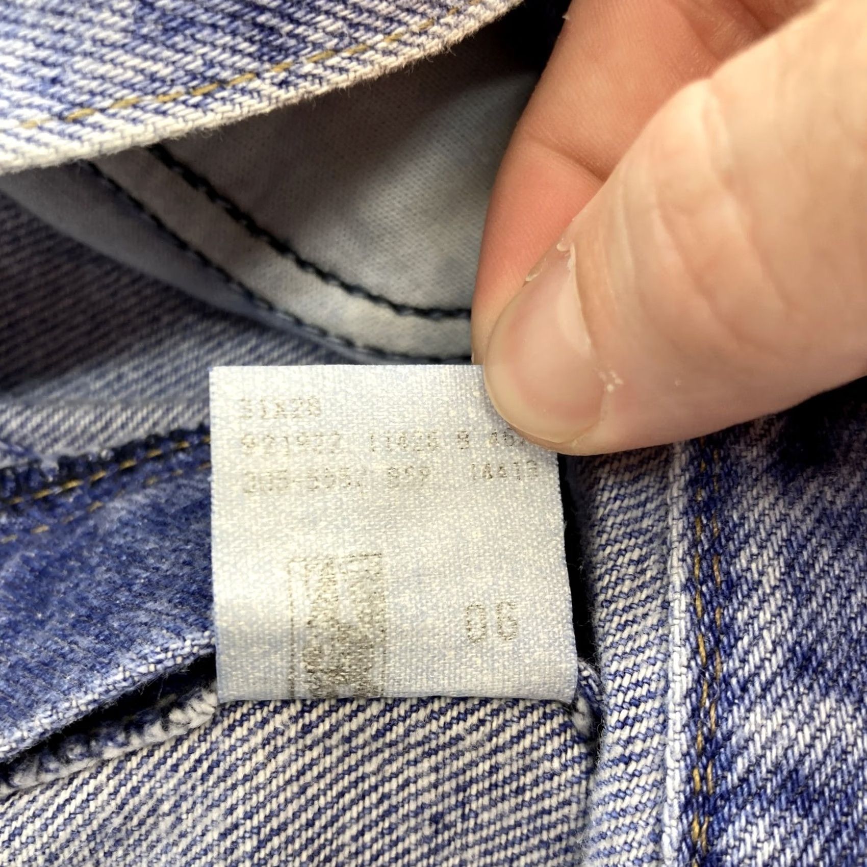 Lee VINTAGE Lee Jeans Womens 14P Petite Blue Relaxed Riders Tapered Ankle Denim USA 90s Size 36" / US 14 / IT 50 - 7 Thumbnail