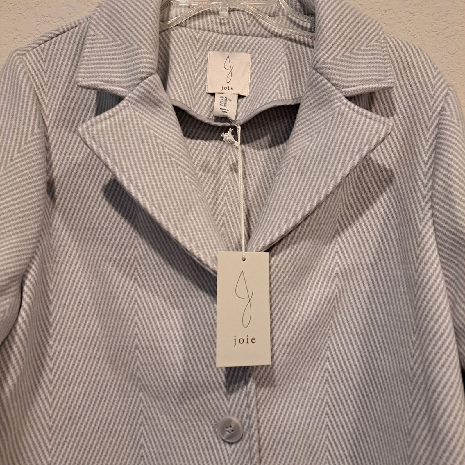 Joie Joie wool blend pea coat jacket collar chevron blue sz XL Size XL / US 12-14 / IT 48-50 - 7 Thumbnail