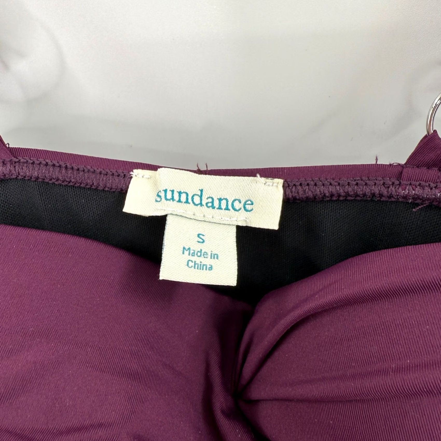 Vintage Sundance One Piece Swimsuit Ruched Plum Purple Sz Sm Beach Boho Mature Size ONE SIZE - 3 Thumbnail