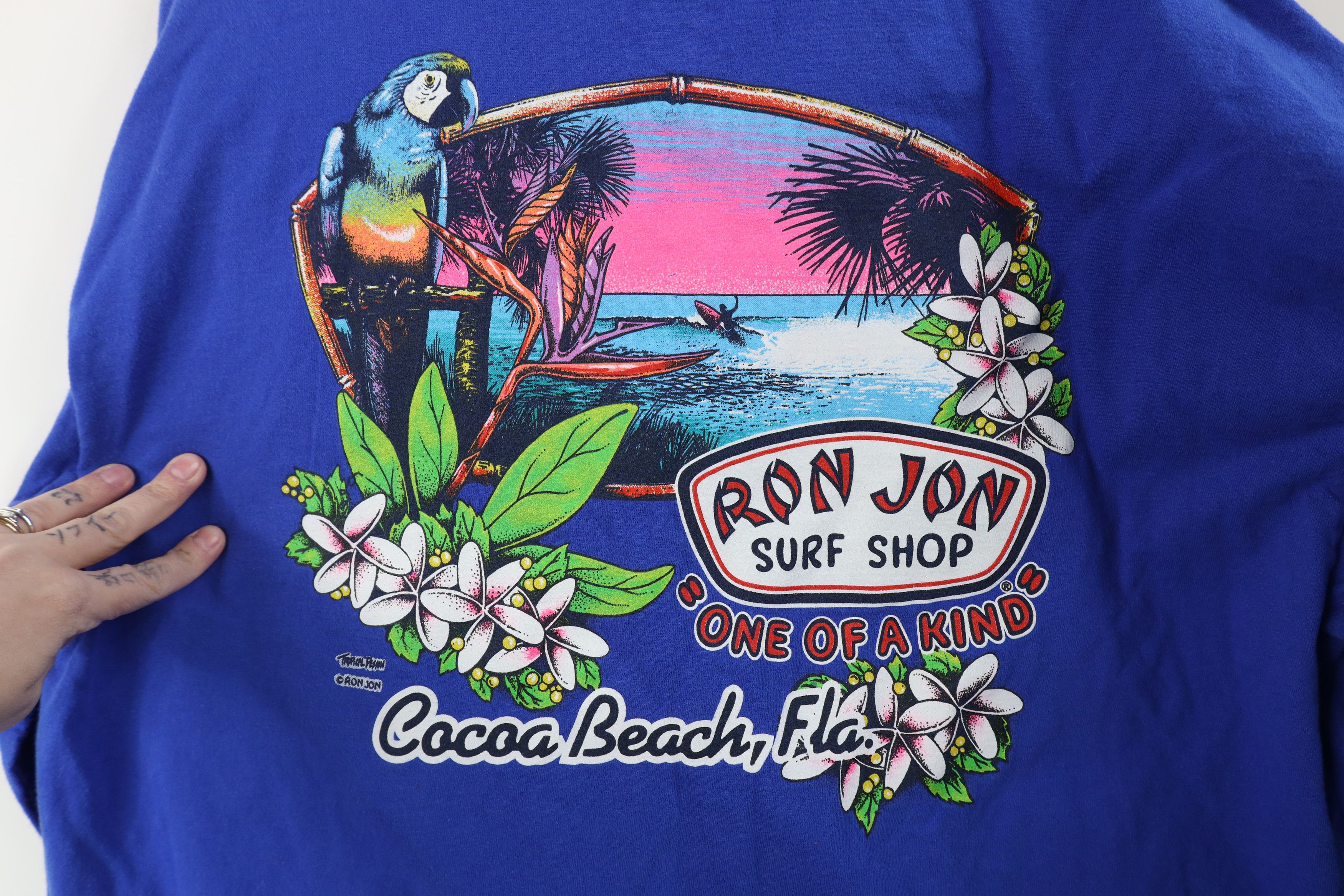 Hanes Vintage Y2K Ron Jon Surf Shop Surfing Long Sleeve T-Shirt Size US XL / EU 56 / 4 - 12 Thumbnail