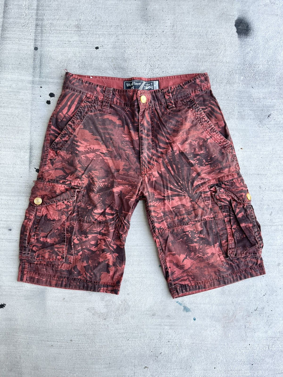 Other Wear First Camo Shorts (Size 34) Tropical Leaf Print, Skate Size US 34 / EU 50 - 2 Thumbnail